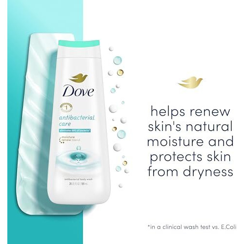 Dove Body Wash For All Skin Types Care & Protect Antibacterial Protects from Dryness 20 oz
