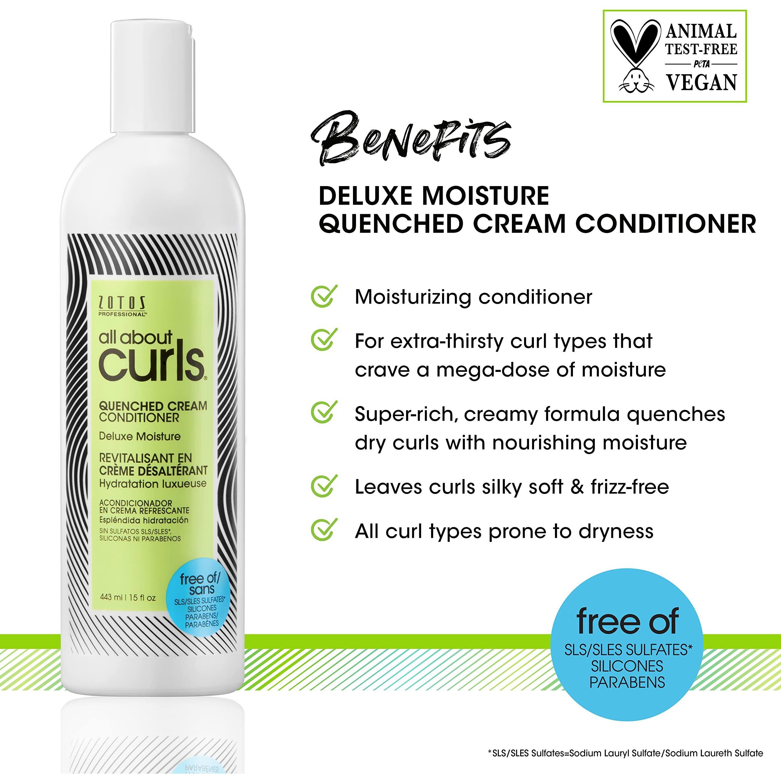 Quenched Cream Conditioner by All About Curls for Unisex - 15 oz Conditioner