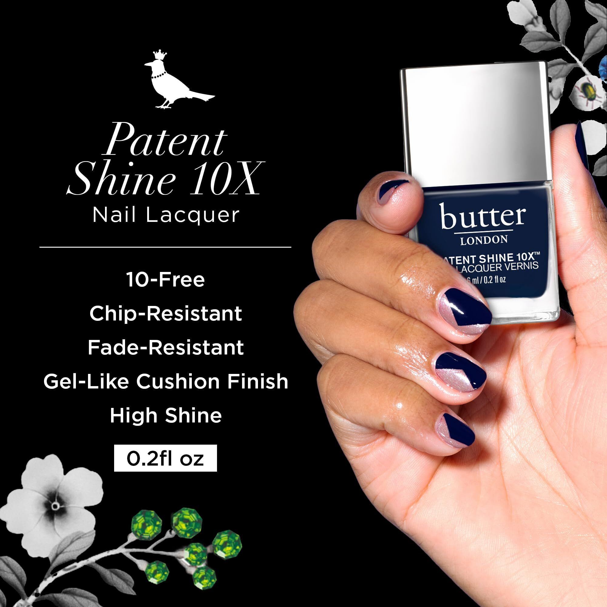 Patent Shine 10X Nail Lacquer - Brolly by Butter London for Women - 0.2 oz Nail Polish