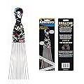 Afropick Metal Black Hair Pick for Natural Curly Long Thick Hair- Afro Pick Comb for Men, Women- African Artist Designs IMPROVED 2.0 (Breathe)