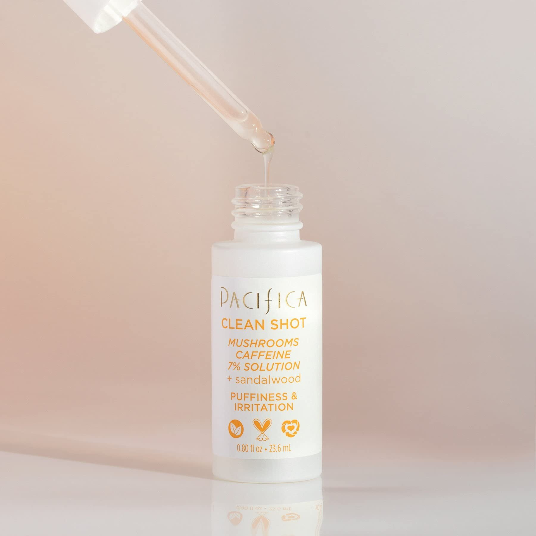 Clean Shot Mushrooms and Caffeine 7 Percent by Pacifica for Unisex - 0.80 oz Serum