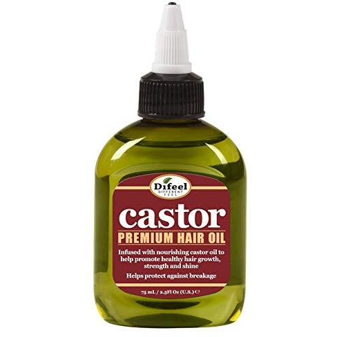 Difeel Castor Pro-Growth Hair Oil 2.5 oz. - Made with Natural Castor Oil for Hair Growth