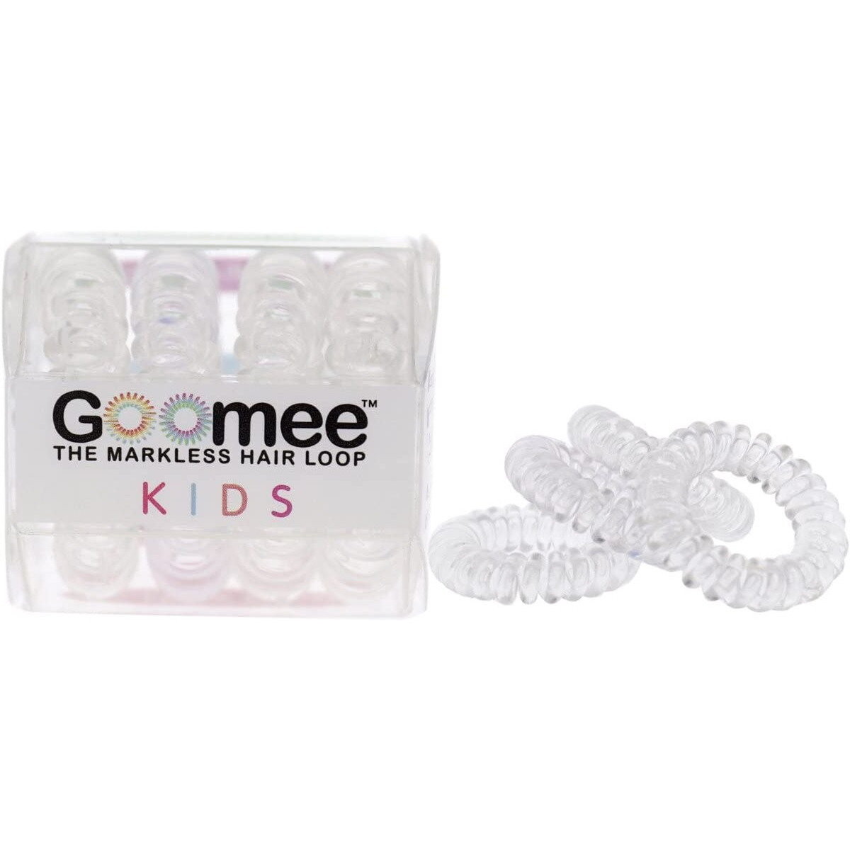 Kids The Markless Hair Loop Set - Glass Slipper by Goomee for Kids - 4 Pc Hair Tie