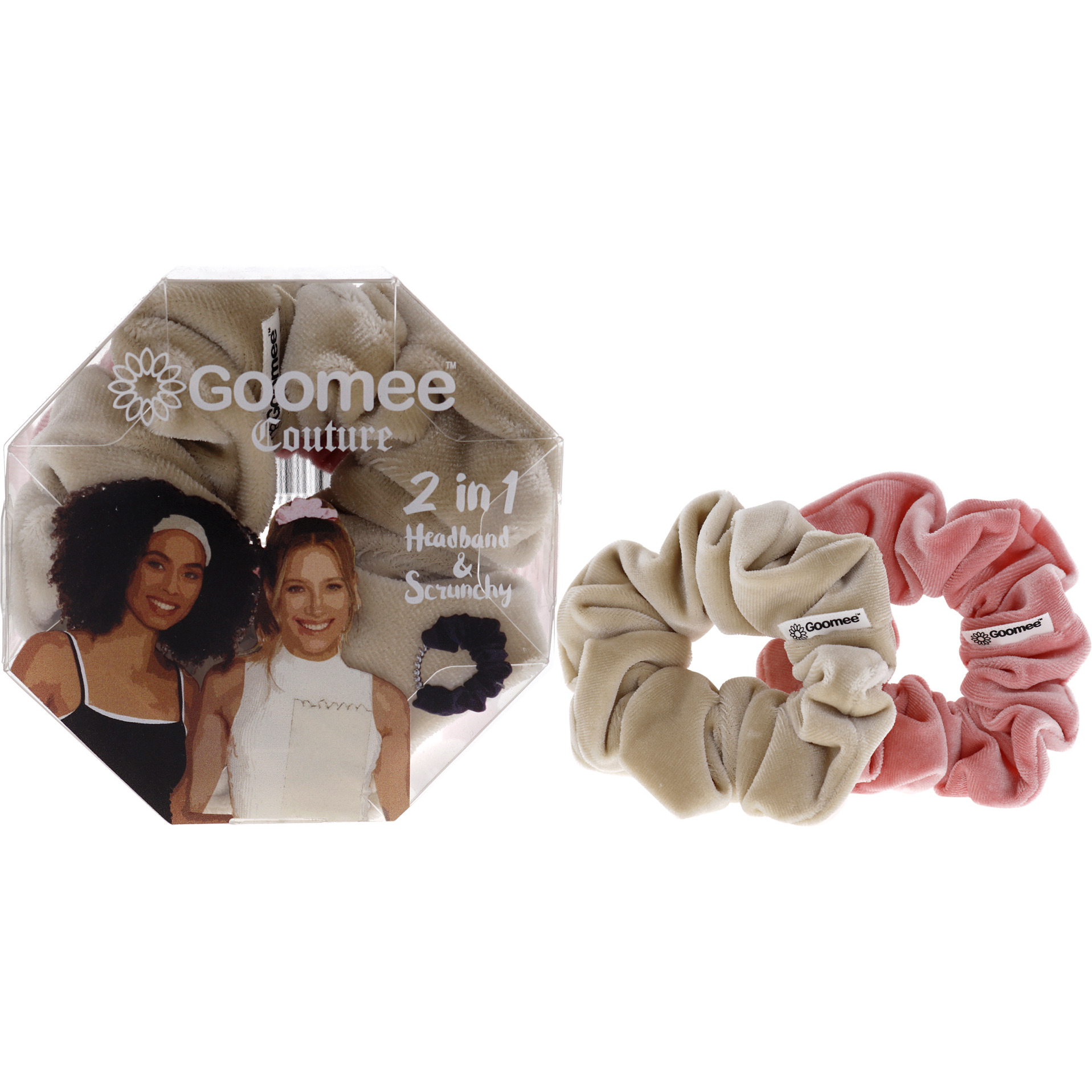 Couture Hair Tie Set - Champagne Brunch by Goomee for Women - 2 Pc Hair Tie