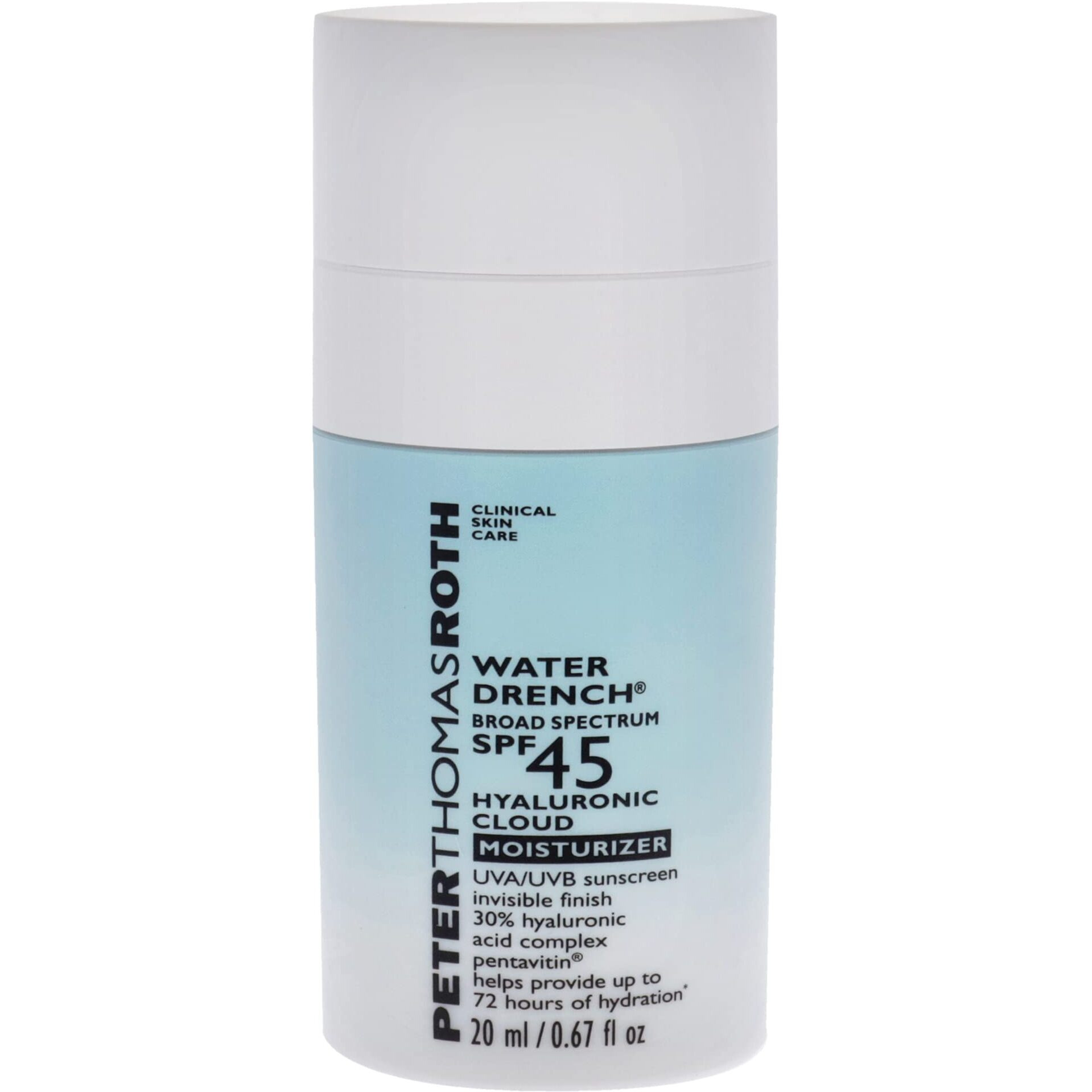 Water Drench Cloud Cream Moisturizer SPF 45 by Peter Thomas Roth for Unisex - 0.67 oz Cream