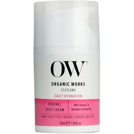Daily Hydration Renewal Night Cream by Organic Works for Unisex - 1.69 oz Cream