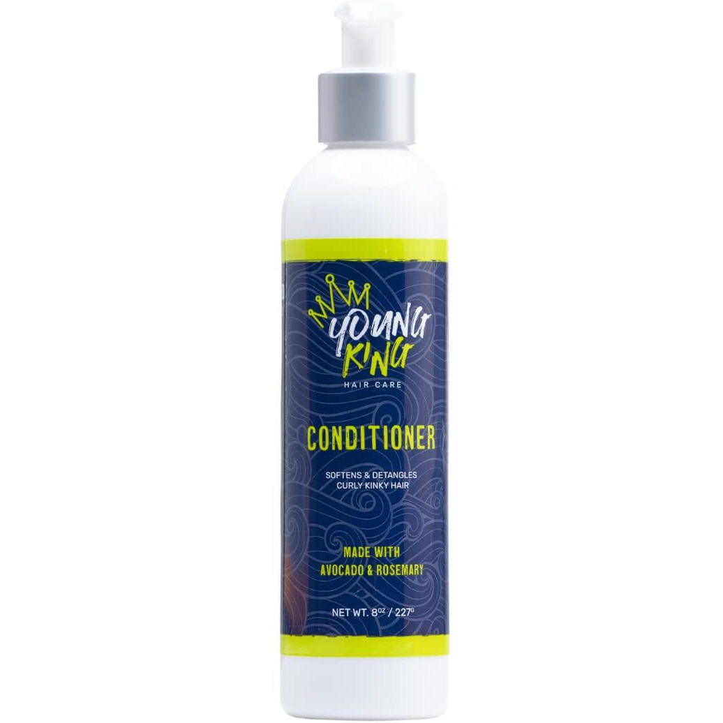 YOUNG KING HAIR CARE Kids Conditioner For Boys | Soften, Nourish and Detangle Natural Curls | Plant-Based and Harm-Free | 8 oz