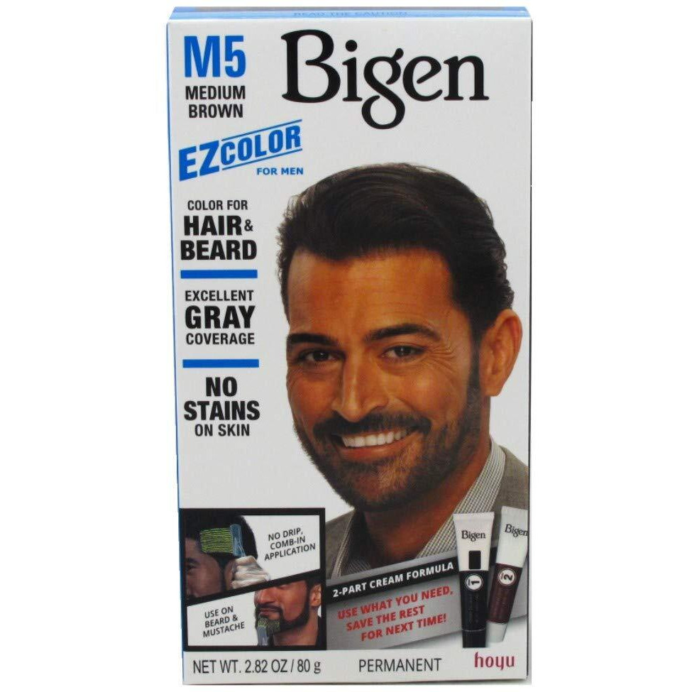 Bigen Ez Color For Men M5 Medium Brown Kit (Pack of 2)