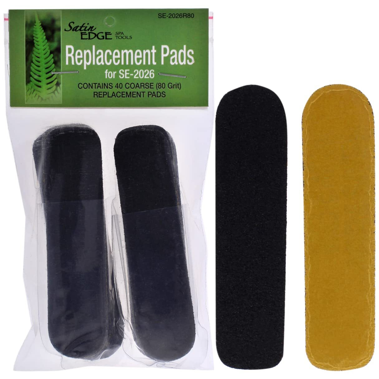 Replacement Pads - SE-2026 80-Grit by Satin Edge for Unisex - 40 Pc Grit Strips
