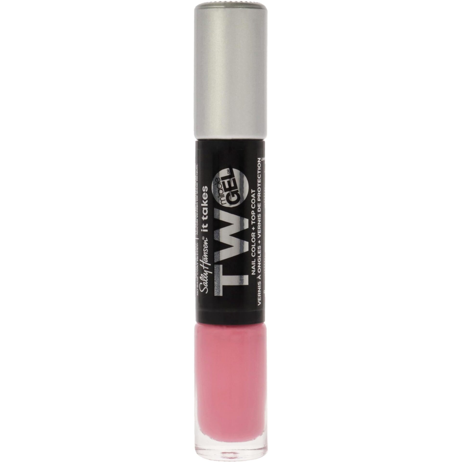 Miracle Gel It Take Two - 920 Rain-Glow by Sally Hansen for Women - 2 Pc 0.12oz Nail Polish, 0.12oz Top Coat