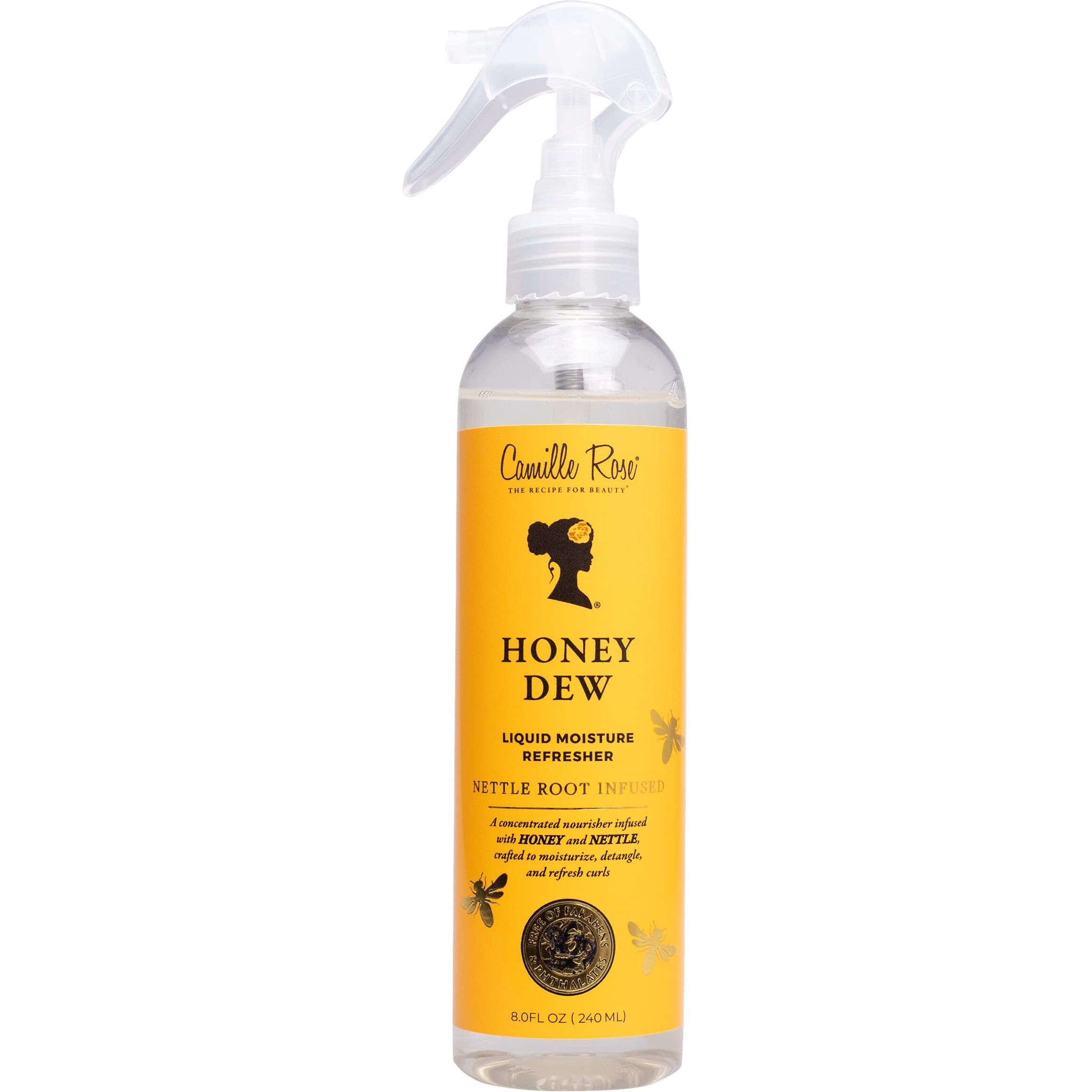 Camille Rose Honey Dew Liquid Moisture Refresher for a Daily Curl Refresh and Soft, Silky Hair | With Honey and Nettle Root