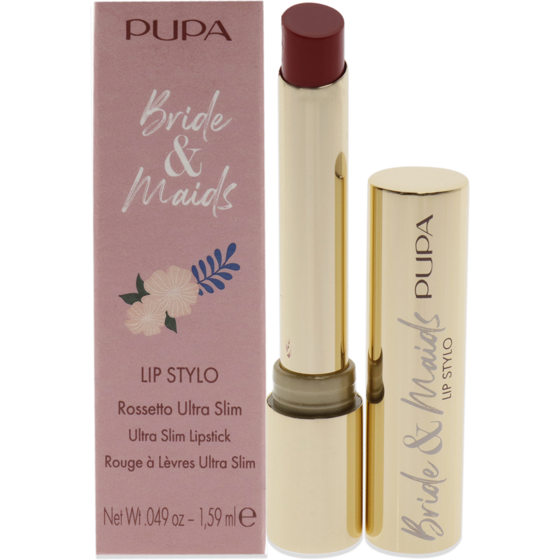 Bride and Maids Lip Stylo Ultra Slim Lipstick - 004 True Love by Pupa Milano for Women - 0.049 oz Lipstick
