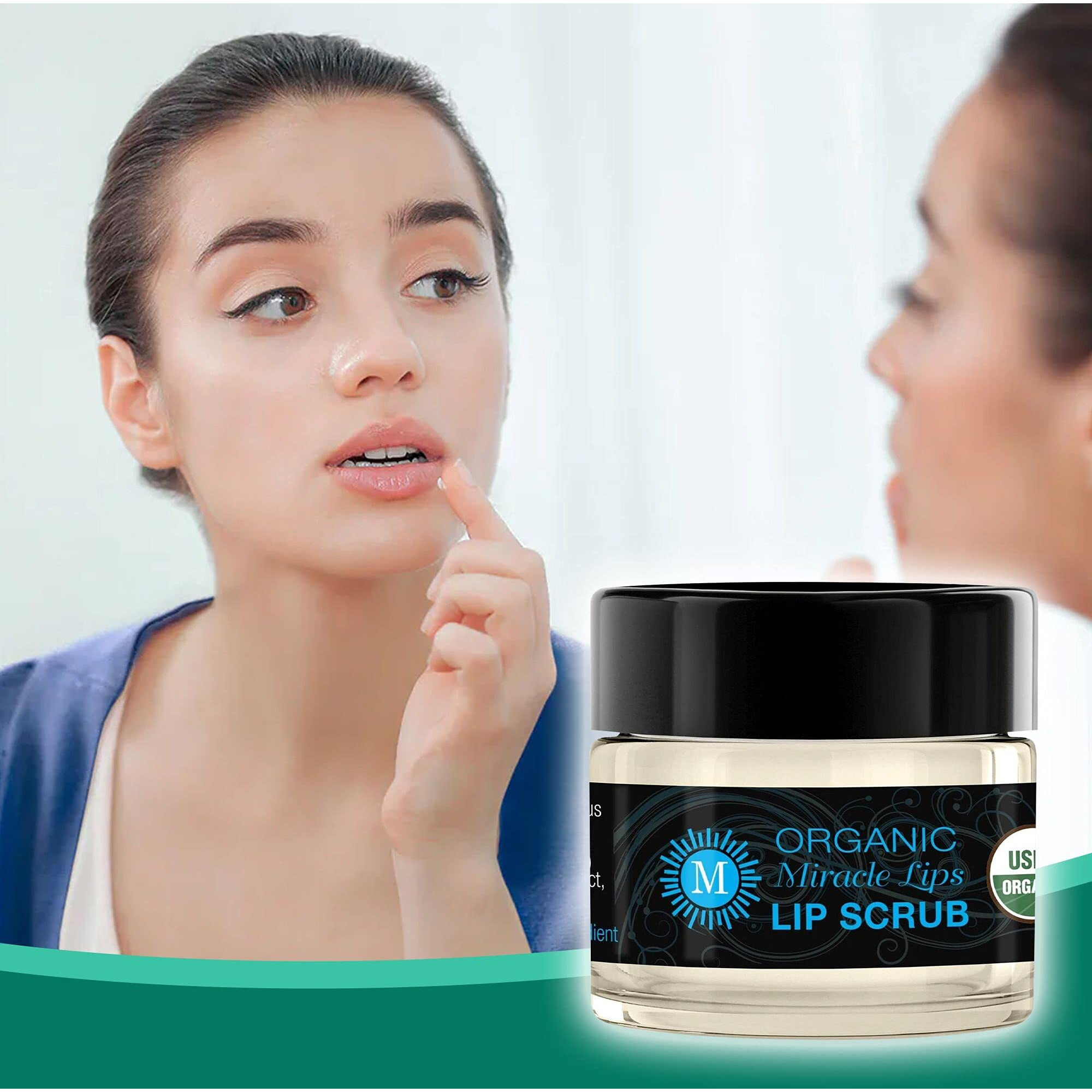 Miracle Lips Organic 2in1 Lip Scrub and Balm