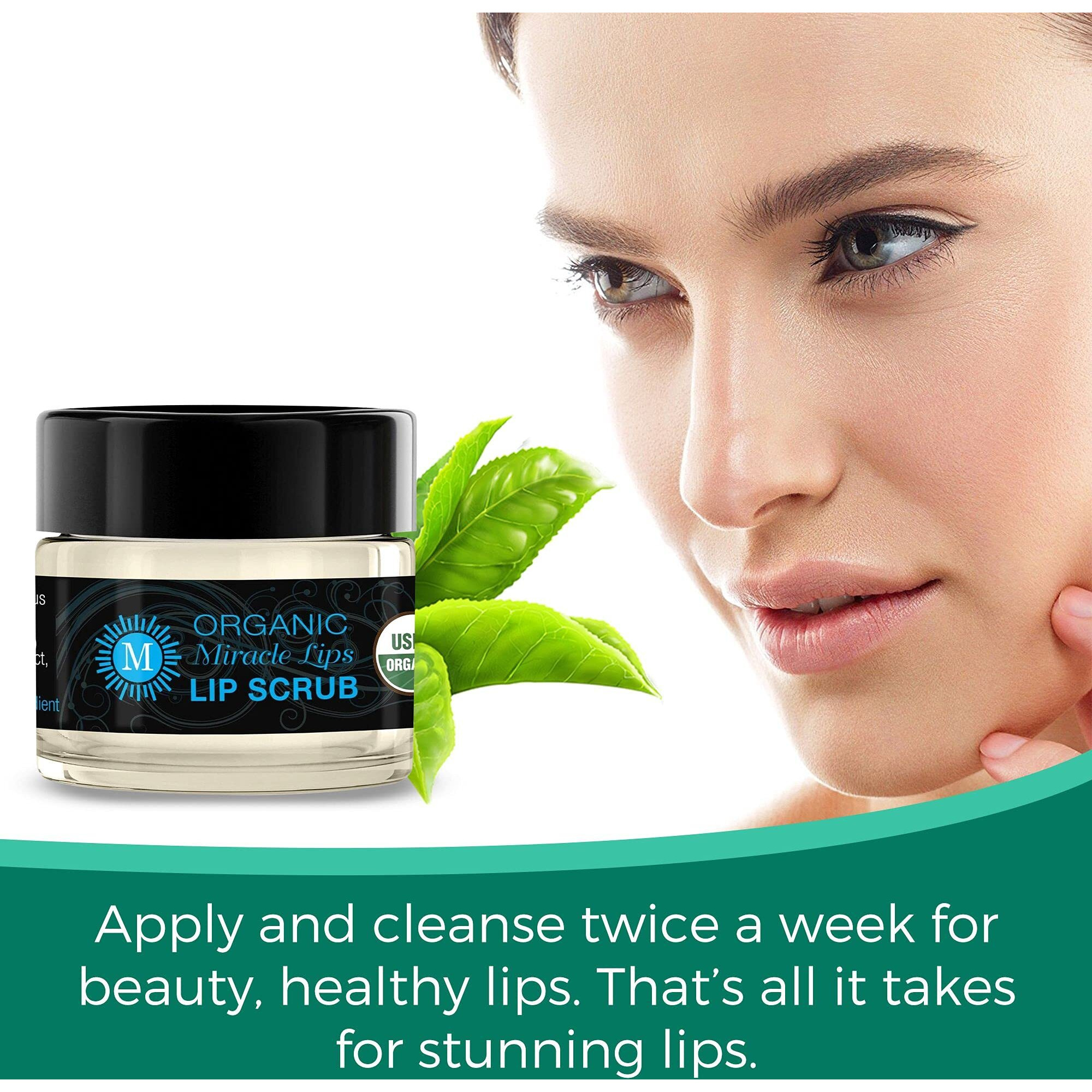 Miracle Lips Organic 2in1 Lip Scrub and Balm