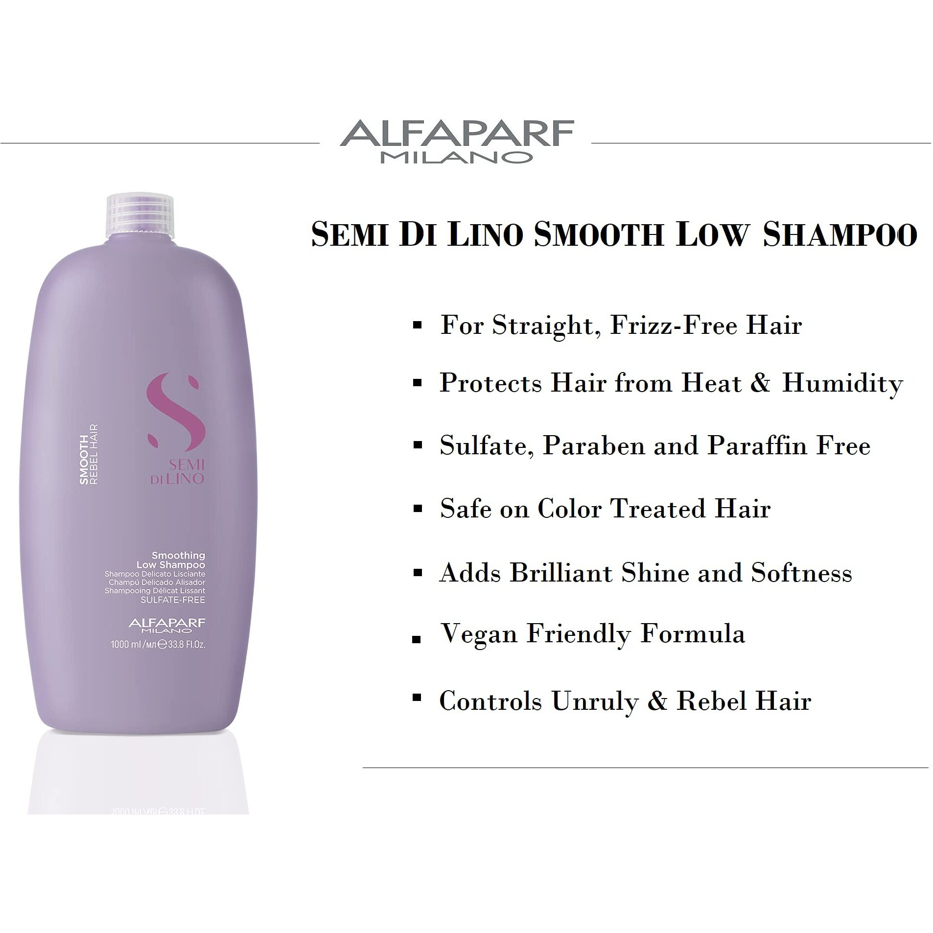 Semi Di Lino Smoth Smoothing Shampoo by Alfaparf Milano for Unisex - 33.8 oz Shampoo