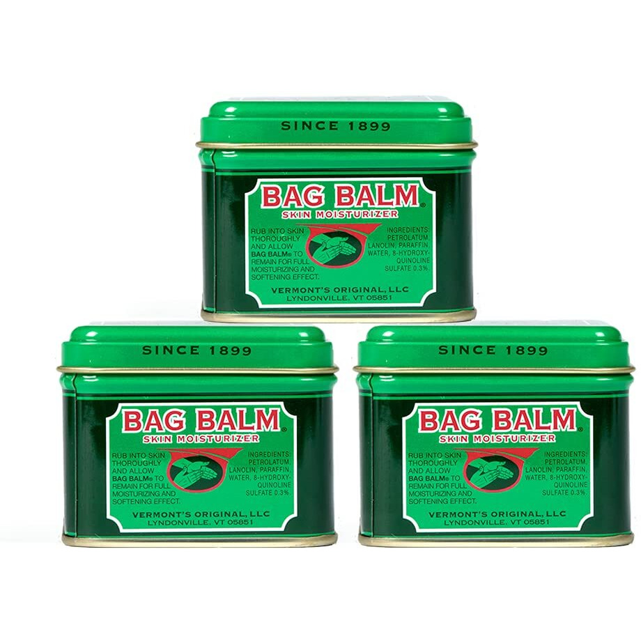 Bag Balm Vermont's Original for Dry Chapped Skin Conditions - Hand & Body (4 Ounce (Pack of 3))