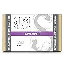 Siliski Soaps Simple Skincare, Hard, Gentle, Bath Soap, All Natural, Vegan and Palm Free - Lavender, 4.5 Oz