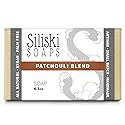 Siliski Soaps Simple Skincare, Hard, Gentle, Bath Soap, All Natural, Vegan and Palm Free - Patchouli Blend, 4.5 Oz