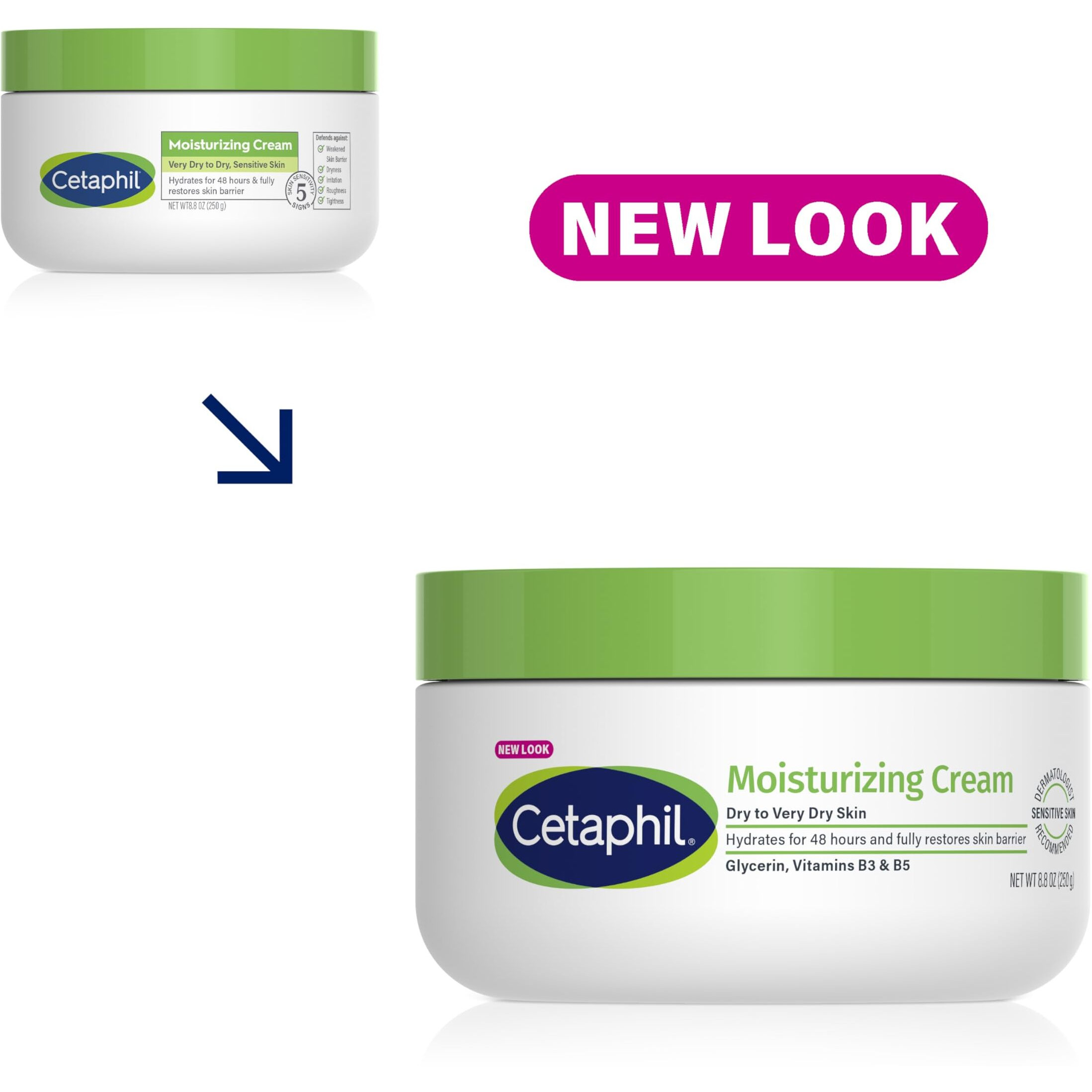 Cetaphil Body Moisturizer, Hydrating Moisturizing Cream for Dry to Very Dry, Sensitive Skin, NEW 8.8 oz, Fragrance Free, Non-Comedogenic, Non-Greasy (Packaging May Vary)