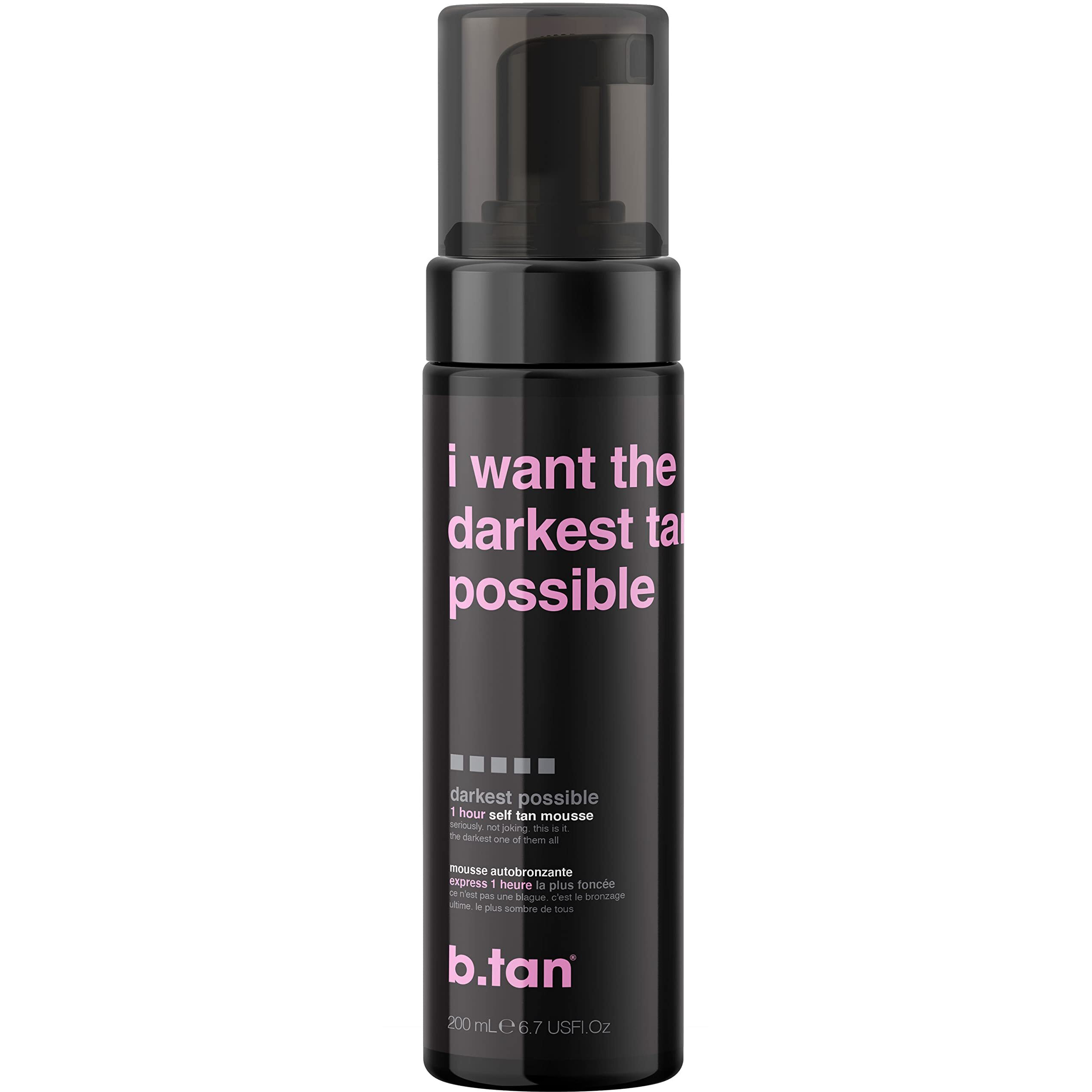 I Want The Darkest Tan Possible Self Tan Mousse by B.Tan for Unisex - 6.7 oz Mousse
