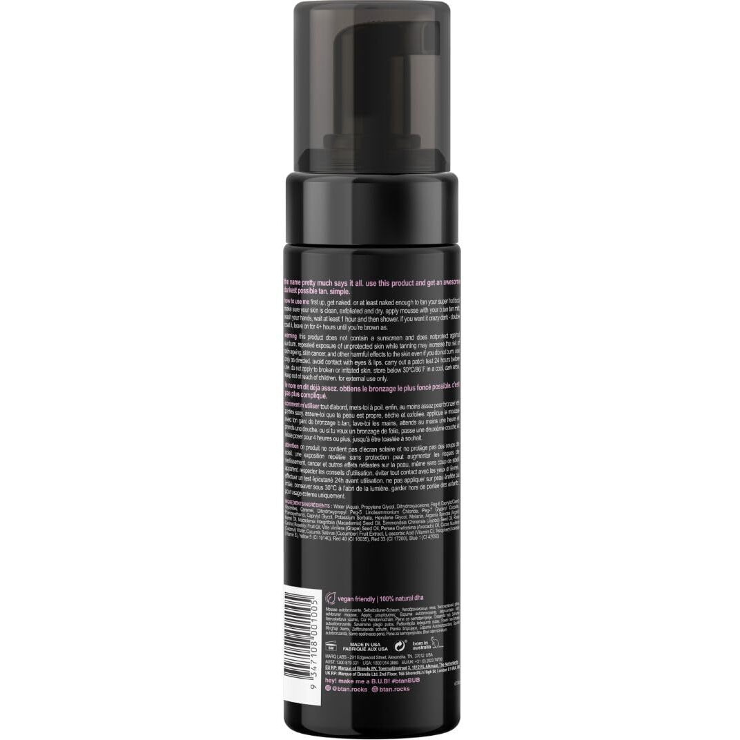 I Want The Darkest Tan Possible Self Tan Mousse by B.Tan for Unisex - 6.7 oz Mousse