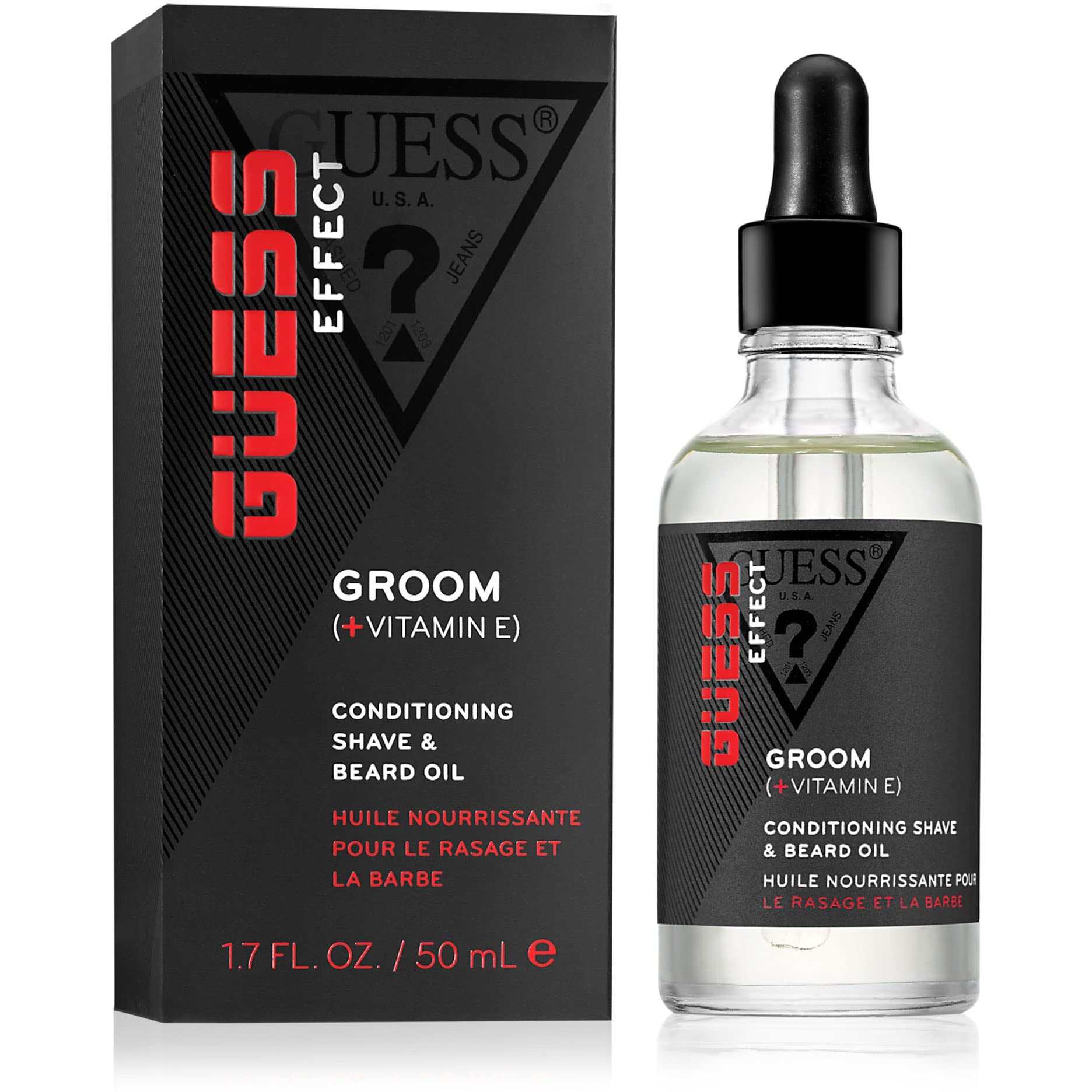 Guess Effect Boost Conditioning Shave and Beard Oil by Guess for Men - 1.7 oz Oil