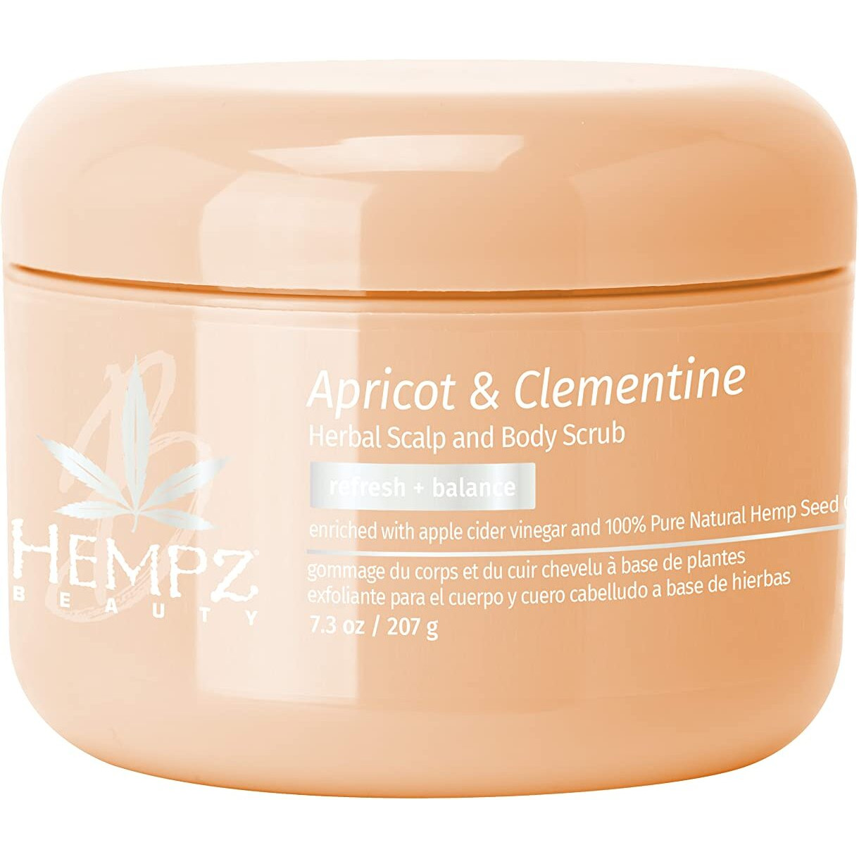 Apricot and Clementine Herbal Scalp and Body Scrub by Hempz for Unisex - 7.3 oz Scrub