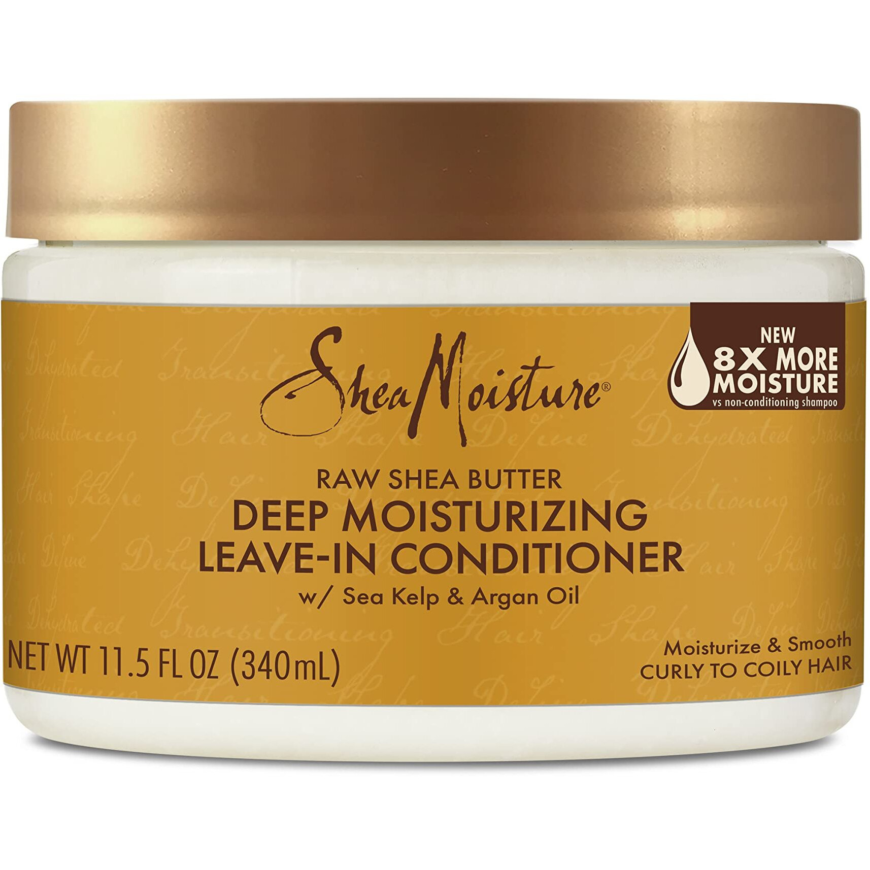 SheaMoisture Raw Shea Butter Deep Moisturizing Leave-in Conditioner for Curly Hair Raw Shea Butter Hair Conditioner to Moisturize and Smooth Hair 11.5 oz