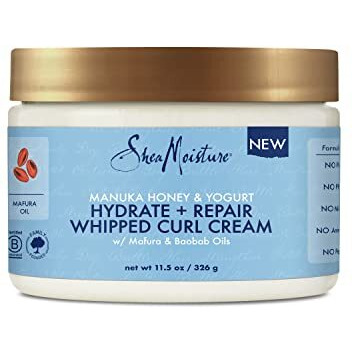 SheaMoisture Hydrate and Repair Moisturizing Curl Cream for Curly Hair Manuka Honey and Yogurt Sulfate Free Curly Hair Cream 11.5 oz