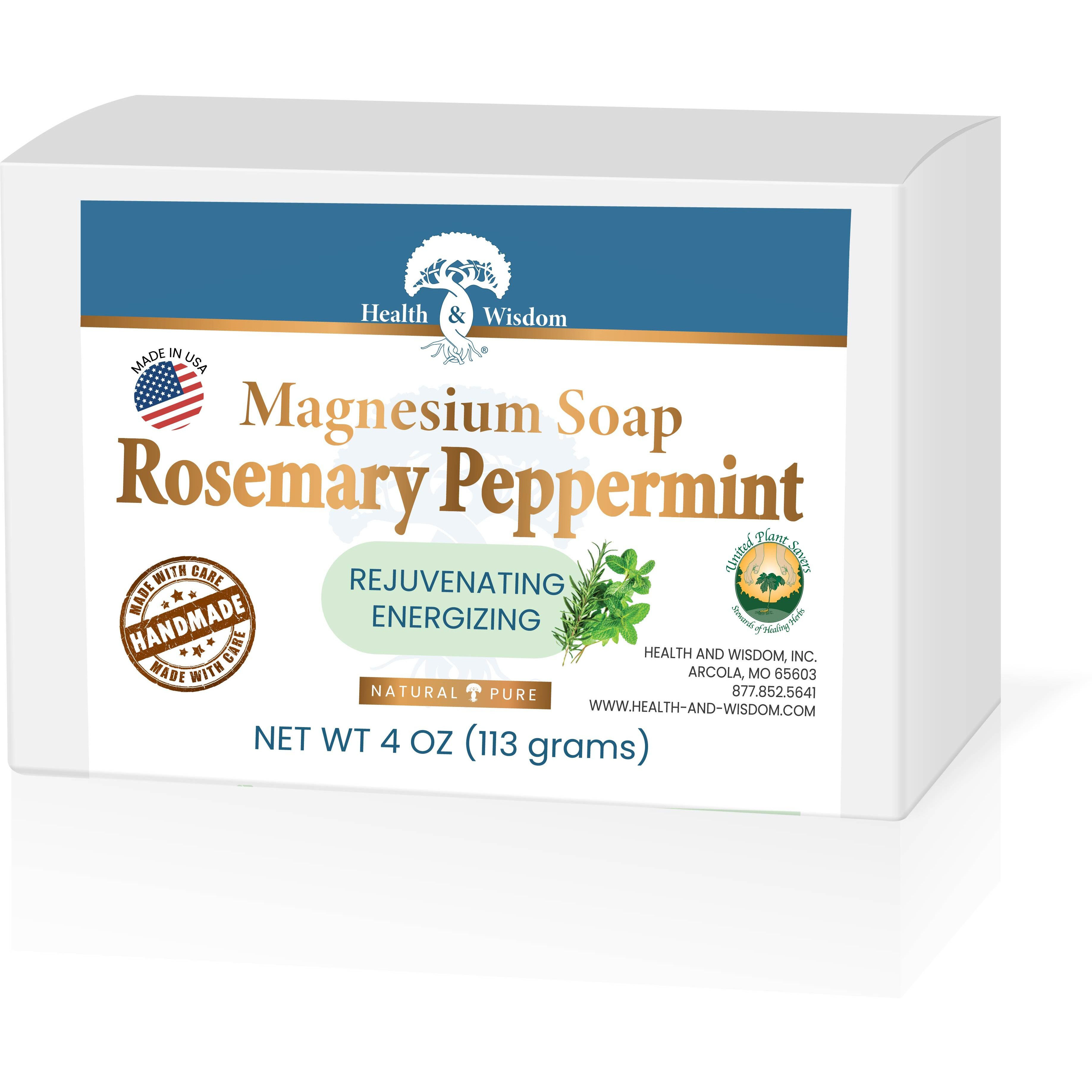 Magnesium Soap Bar - 4 oz Rosemary-Peppermint