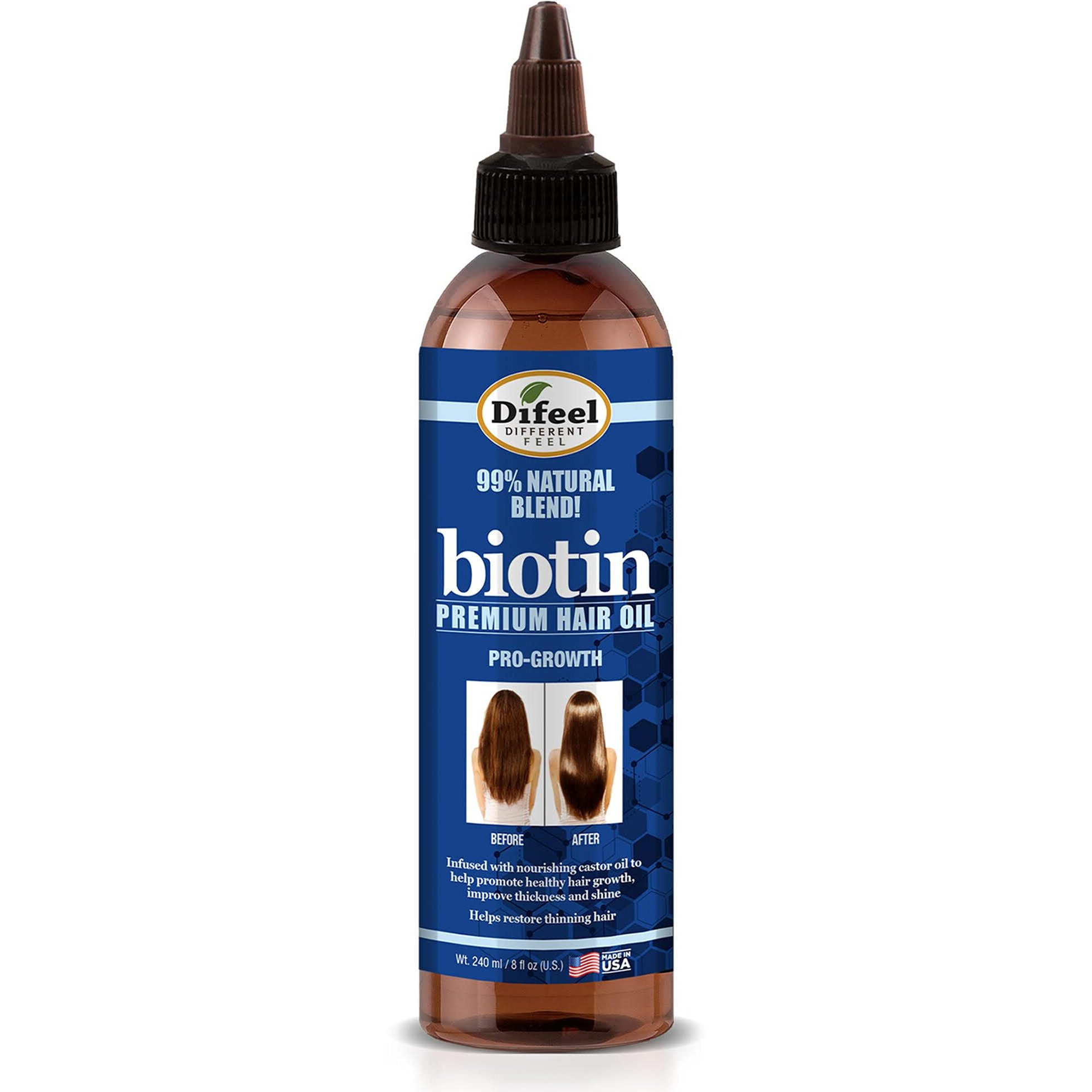 Difeel Biotin Progrowth Premium Hair Oil 8 oz.