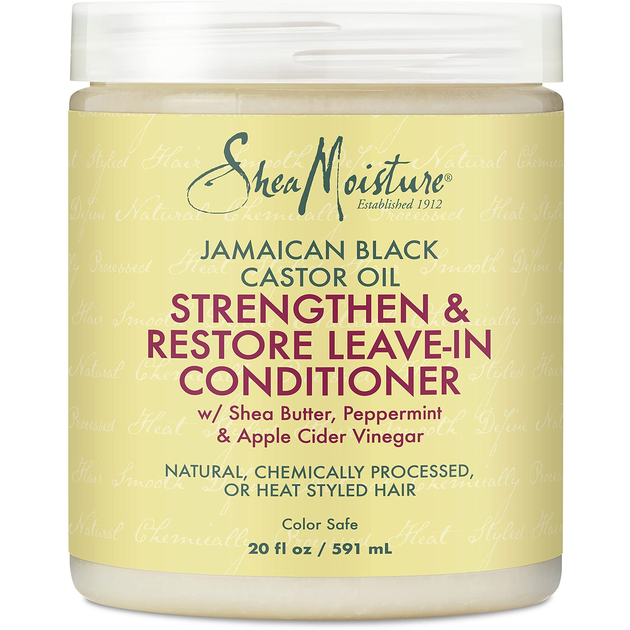 SheaMoisture Leave In Conditioner Conditioner For Hair Jamaican Black Castor Oil To Soften and Detangle Hair 20 oz