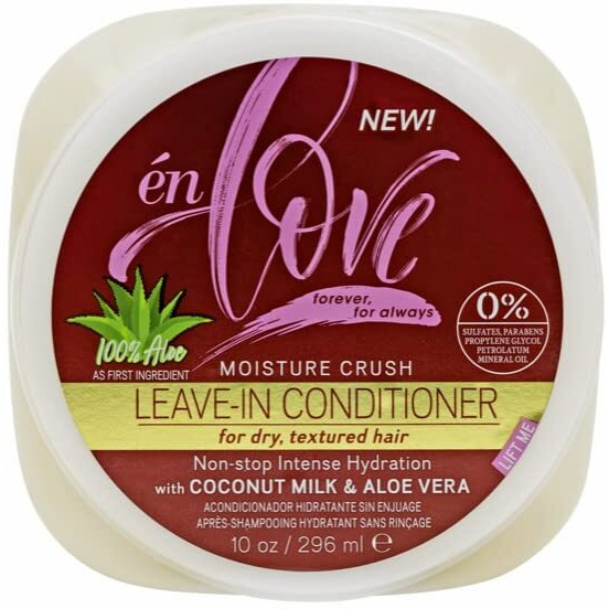 n Love Moisture Crush Leave-In Conditioner with Coconut Milk & Aloe Vera - Intense Hydration - Pure Marula Oil, Honey & Shea Butter - Sulfates, Paraben, Mineral Oil-Free - 10 oz