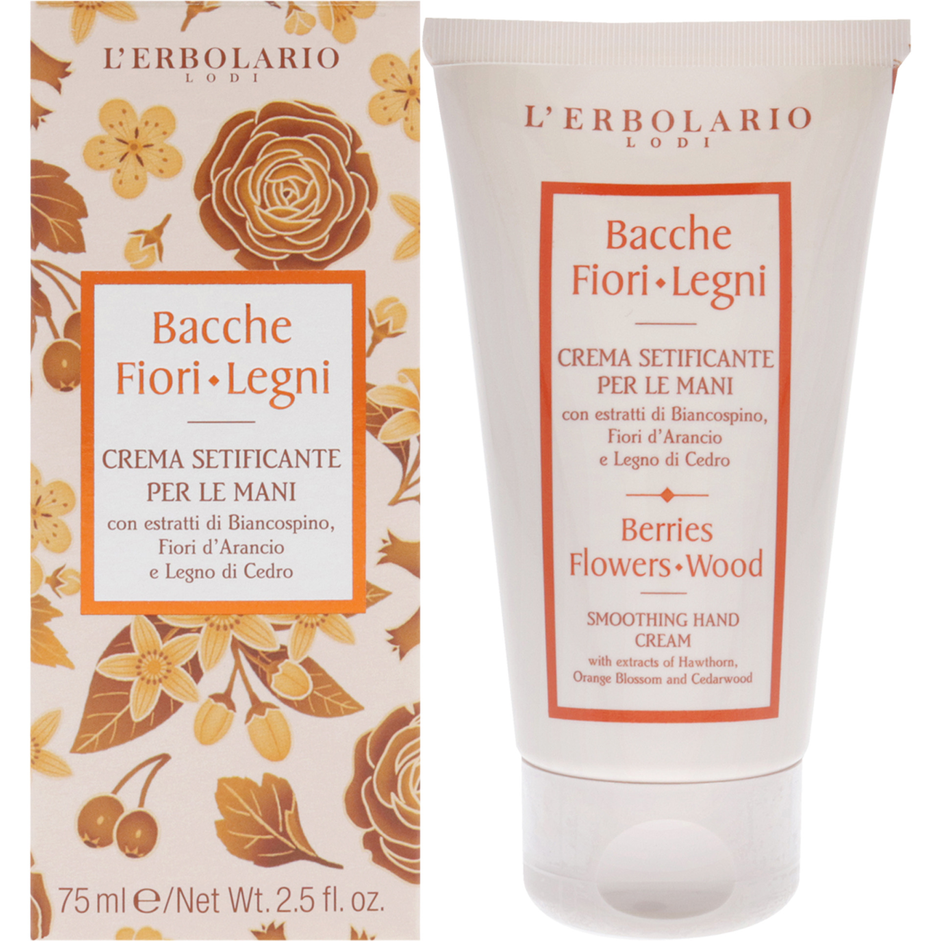 Berries Flowers Wood Smoothing Hand Cream by LErbolario for Unisex - 2.5 oz Cream