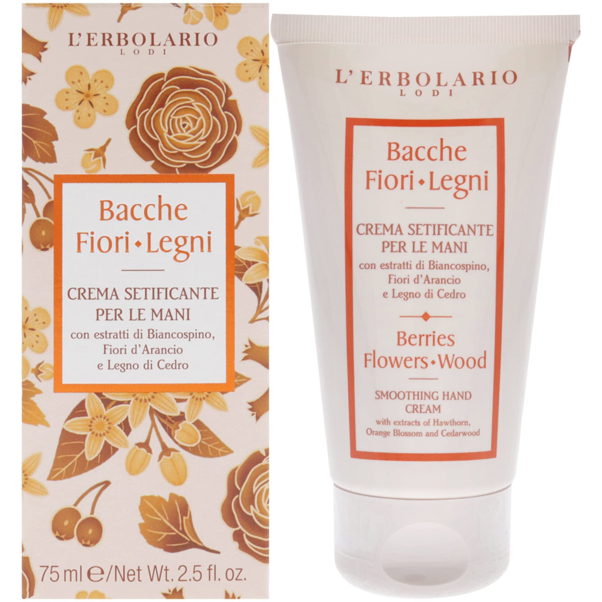 Berries Flowers Wood Smoothing Hand Cream by LErbolario for Unisex - 2.5 oz Cream