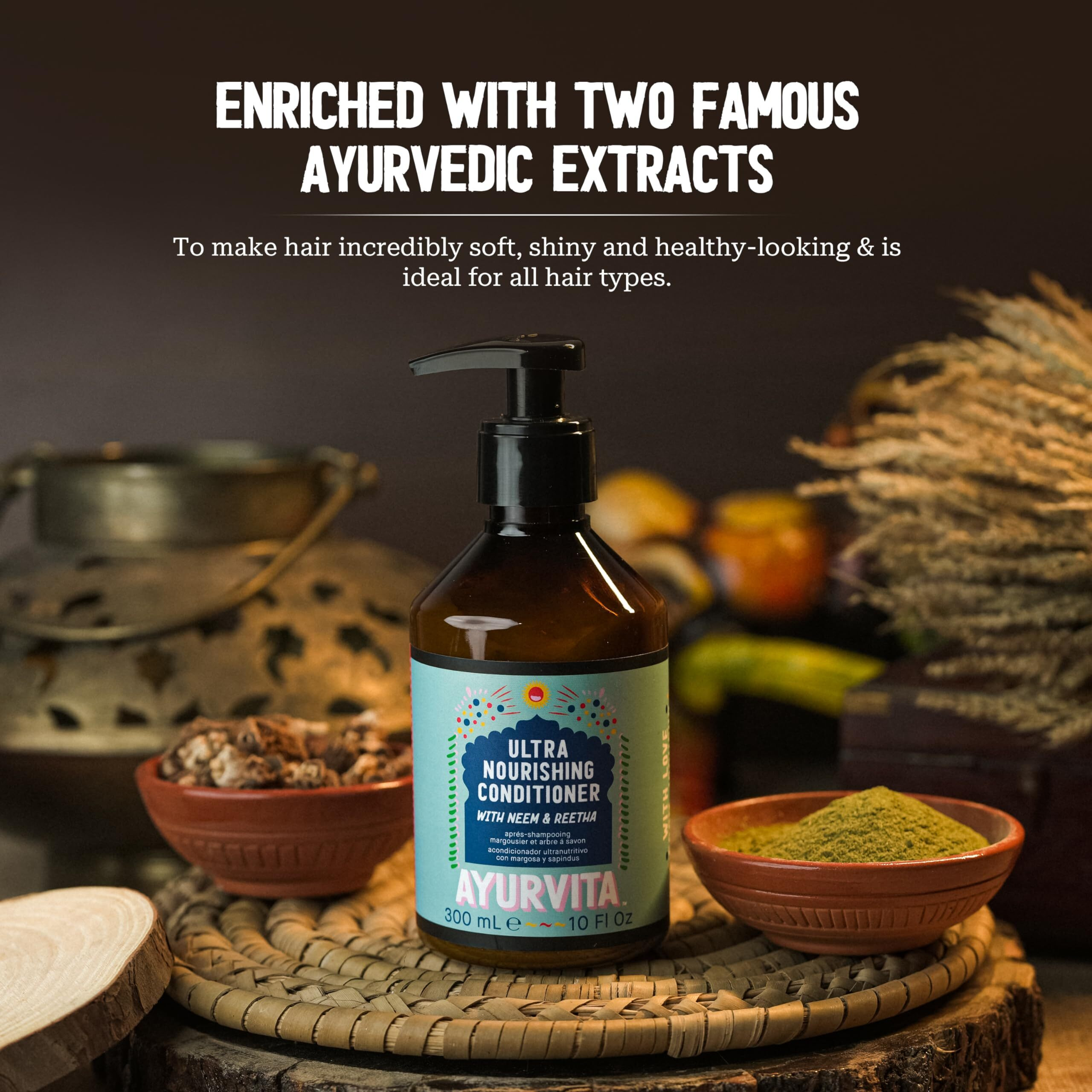 Ultra Nourishing Conditioner with Neem and Reetha by AyurVita for Unisex - 10 oz Conditioner