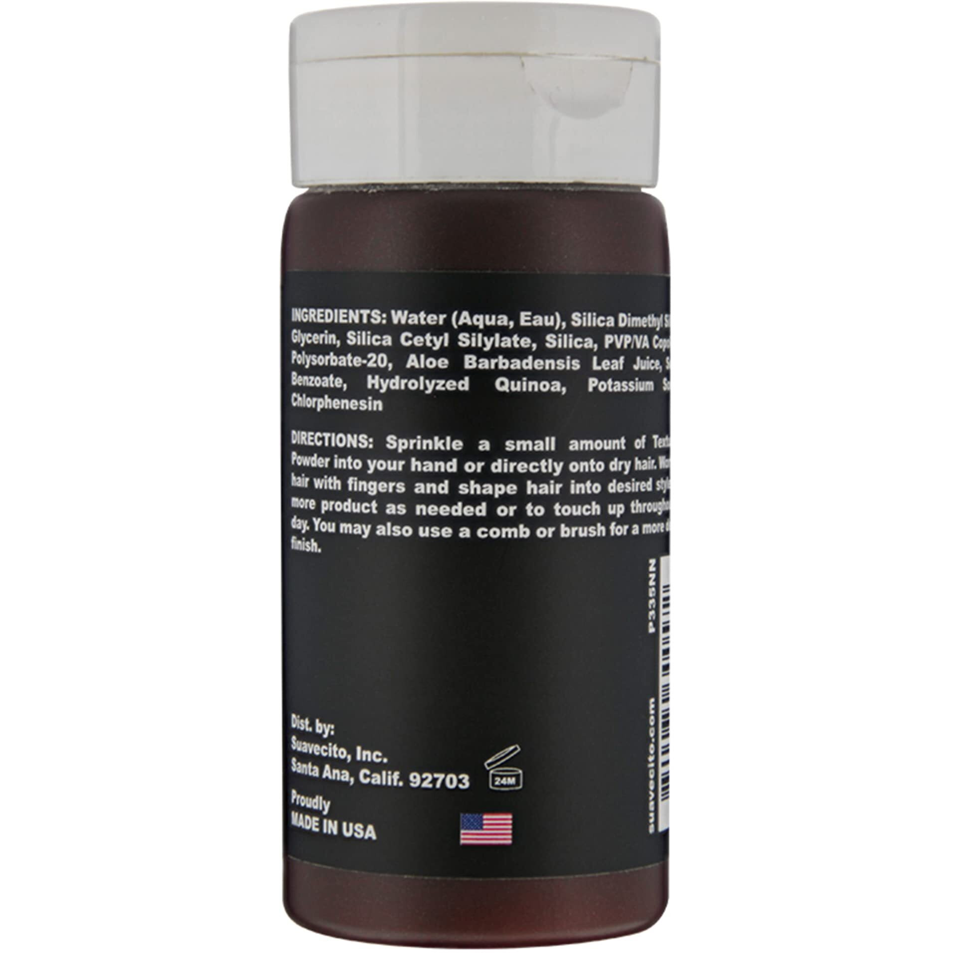 Suavecito Texturizing and Volumizing Hair Styling Powder with Shine Free Matte Finish and Strong Hold - No Mess, Oil Absorbing, Long Lasting - 1.75 oz