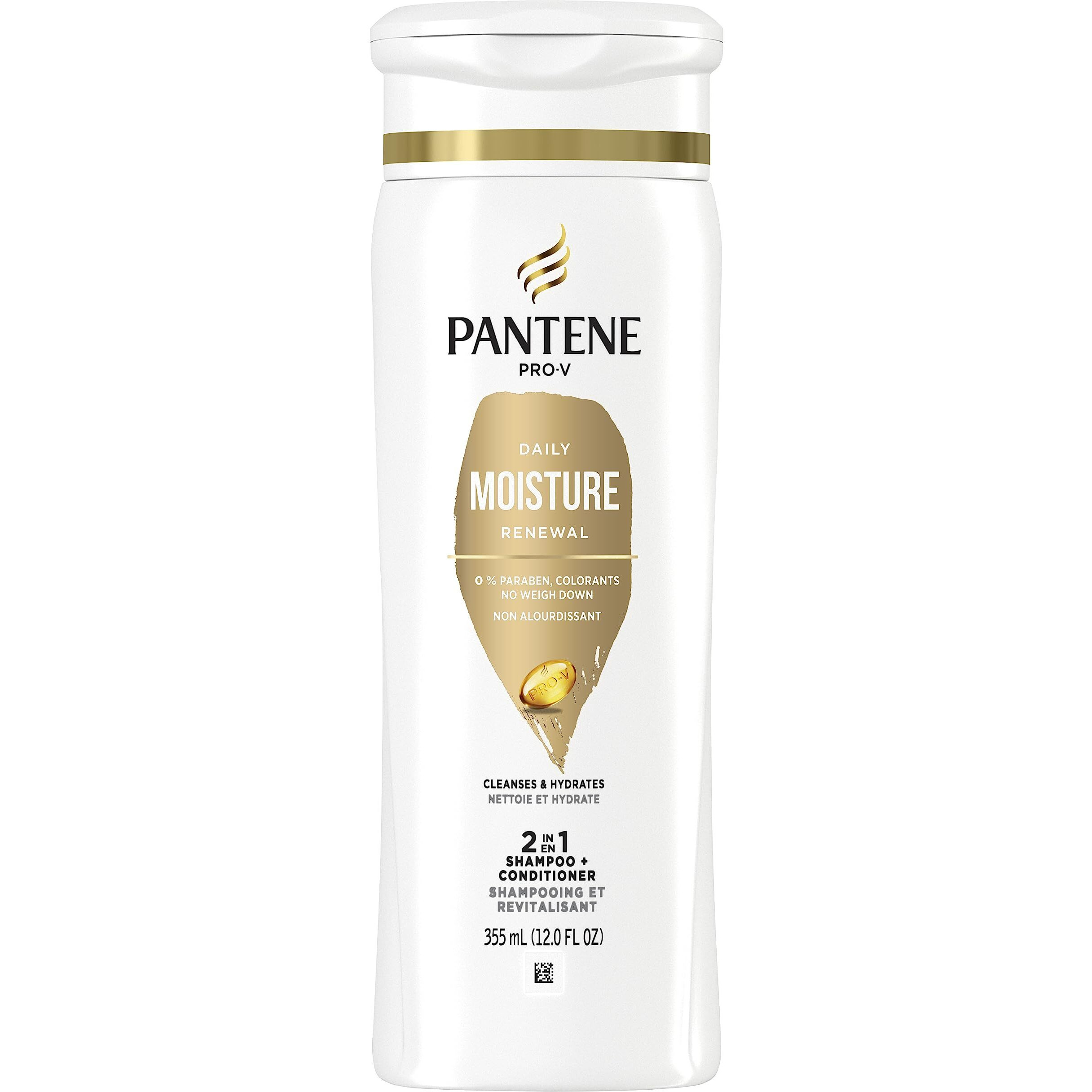 Pantene PRO-V Daily Moisture Renewal 2 in 1 Shampoo + Conditioner, 12 oz