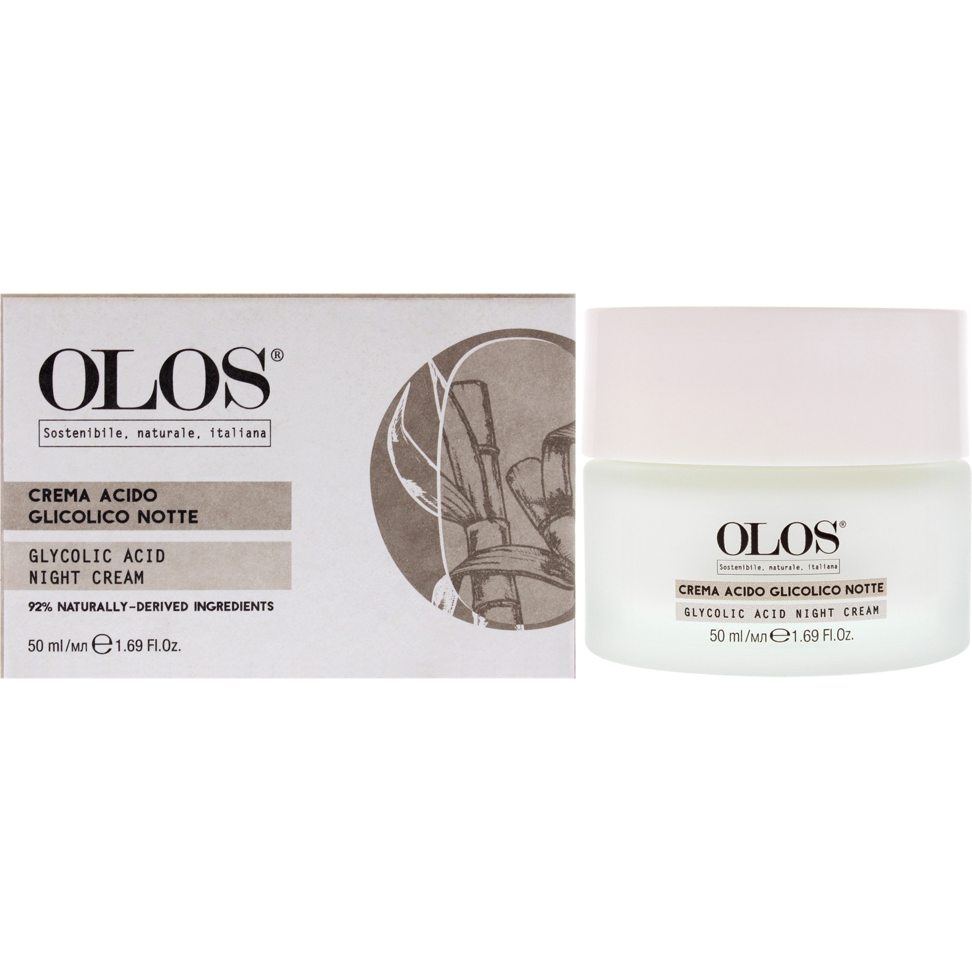 Glycolic Acid Night Cream by Olos for Unisex - 1.7 oz Cream