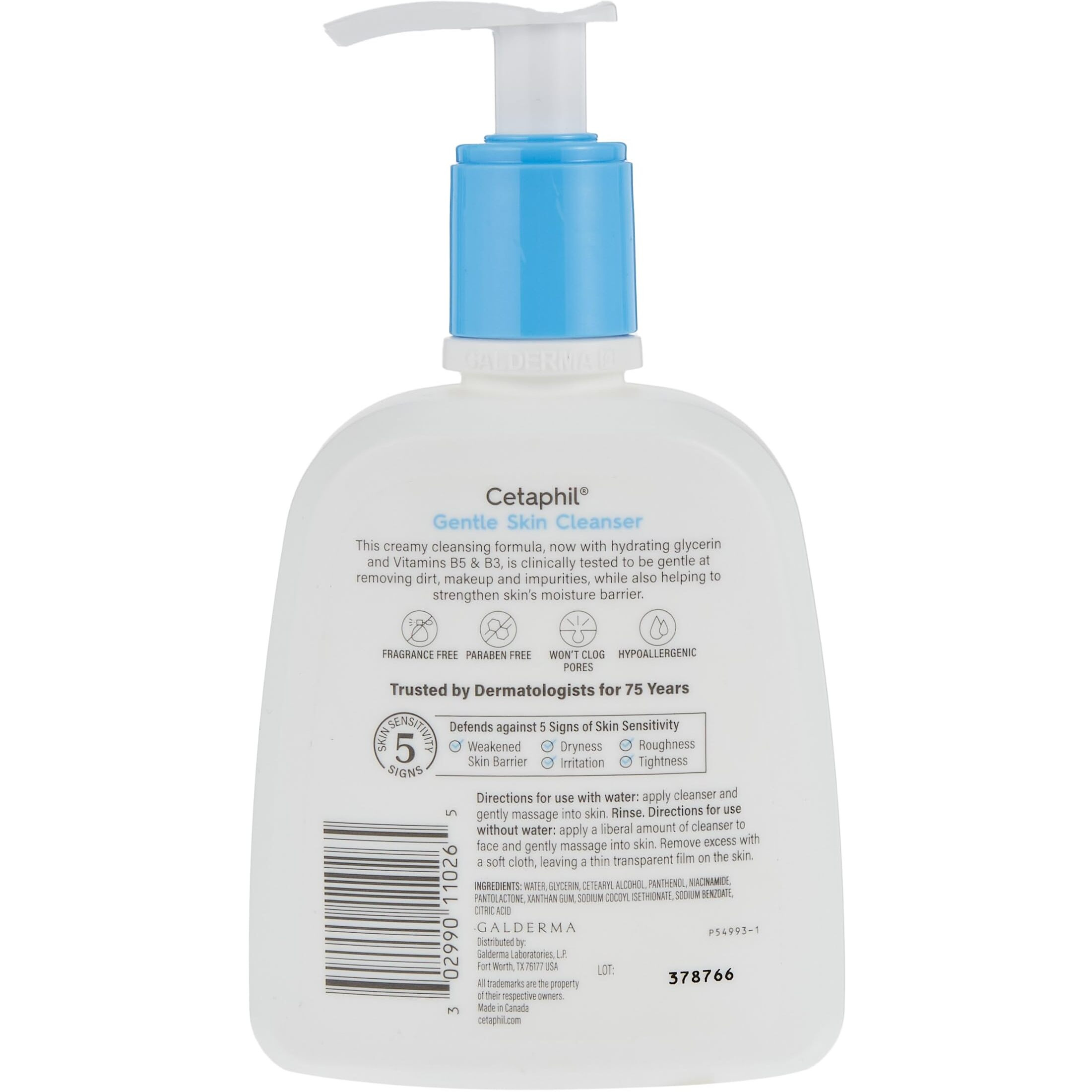 Cetaphil Gentle Skin Cleanser, Dry to Normal, Sensitive Skin, 8 Fl Oz (Pack of 1)