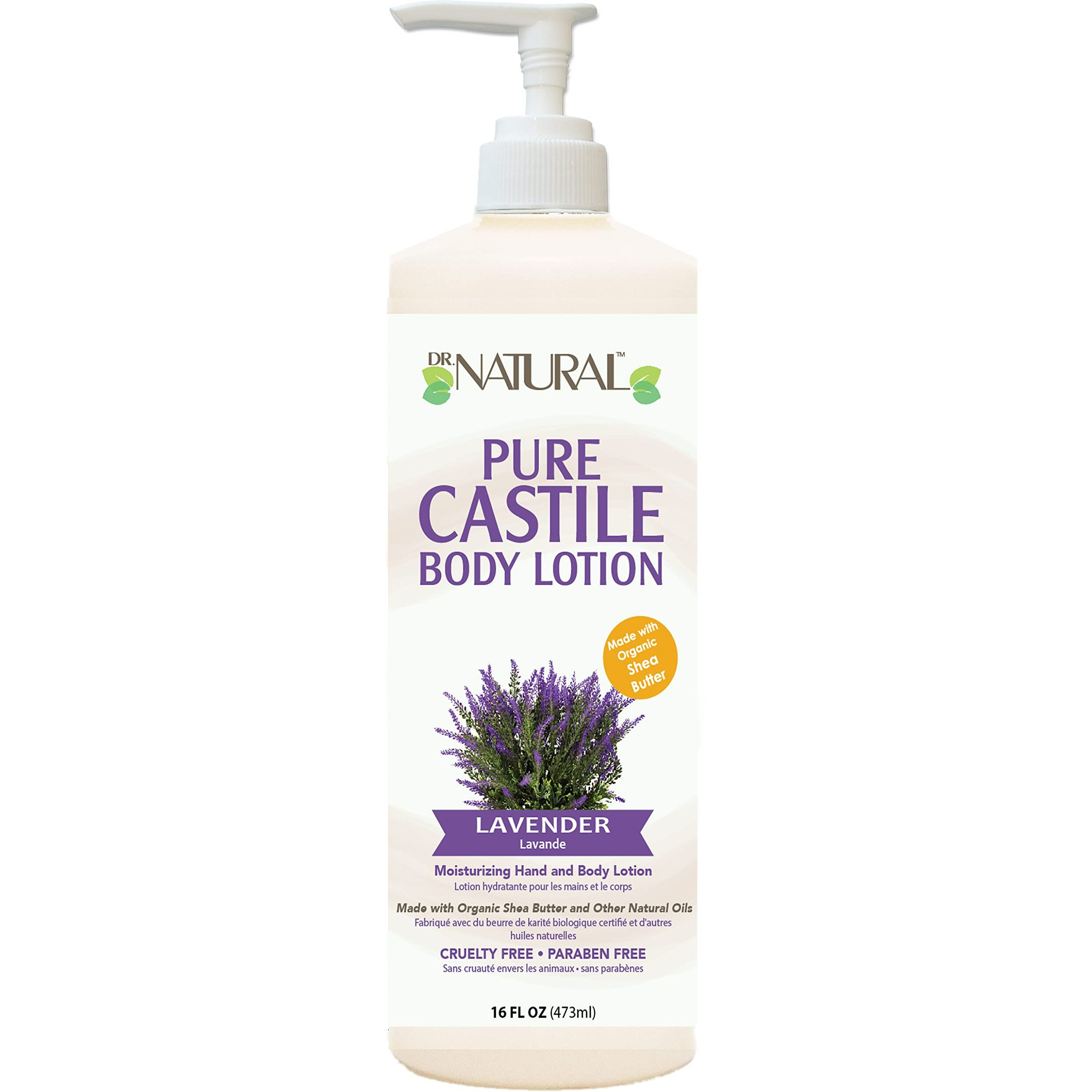 Dr. Natural Lavender Castile Body Lotion, 16oz