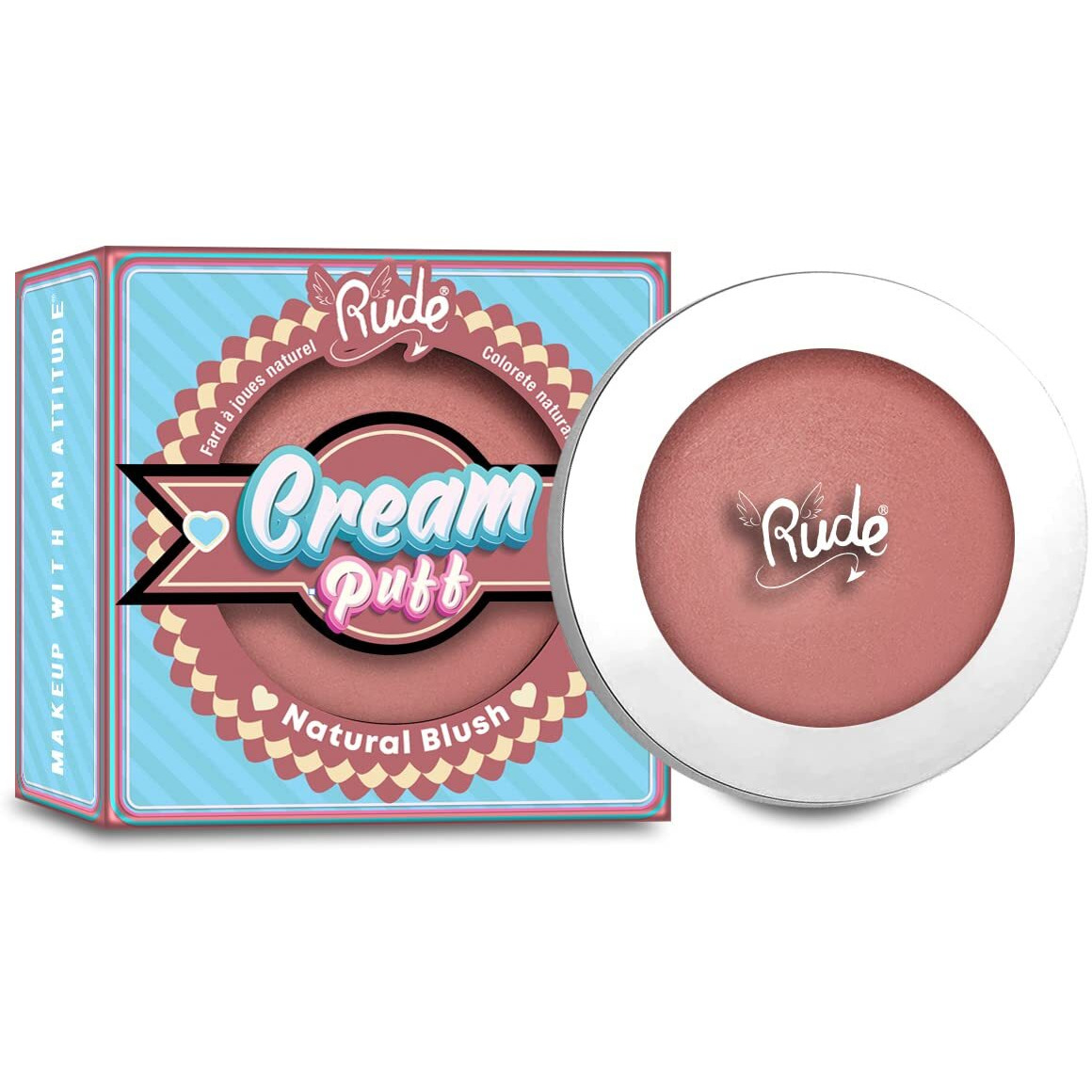 Cream Puff Natural Blush - Mochi by Rude Cosmetics for Women - 0.21 oz Blush
