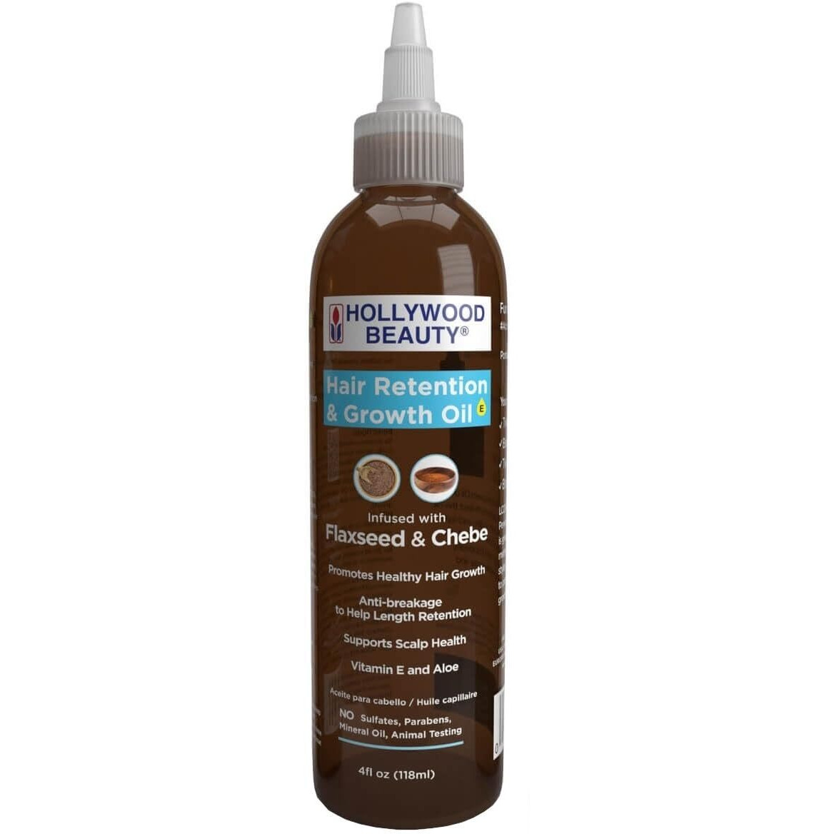 Hair Retention And Growth Oil With Flaxseed And Chebe 4 Oz (Pack Of 2)