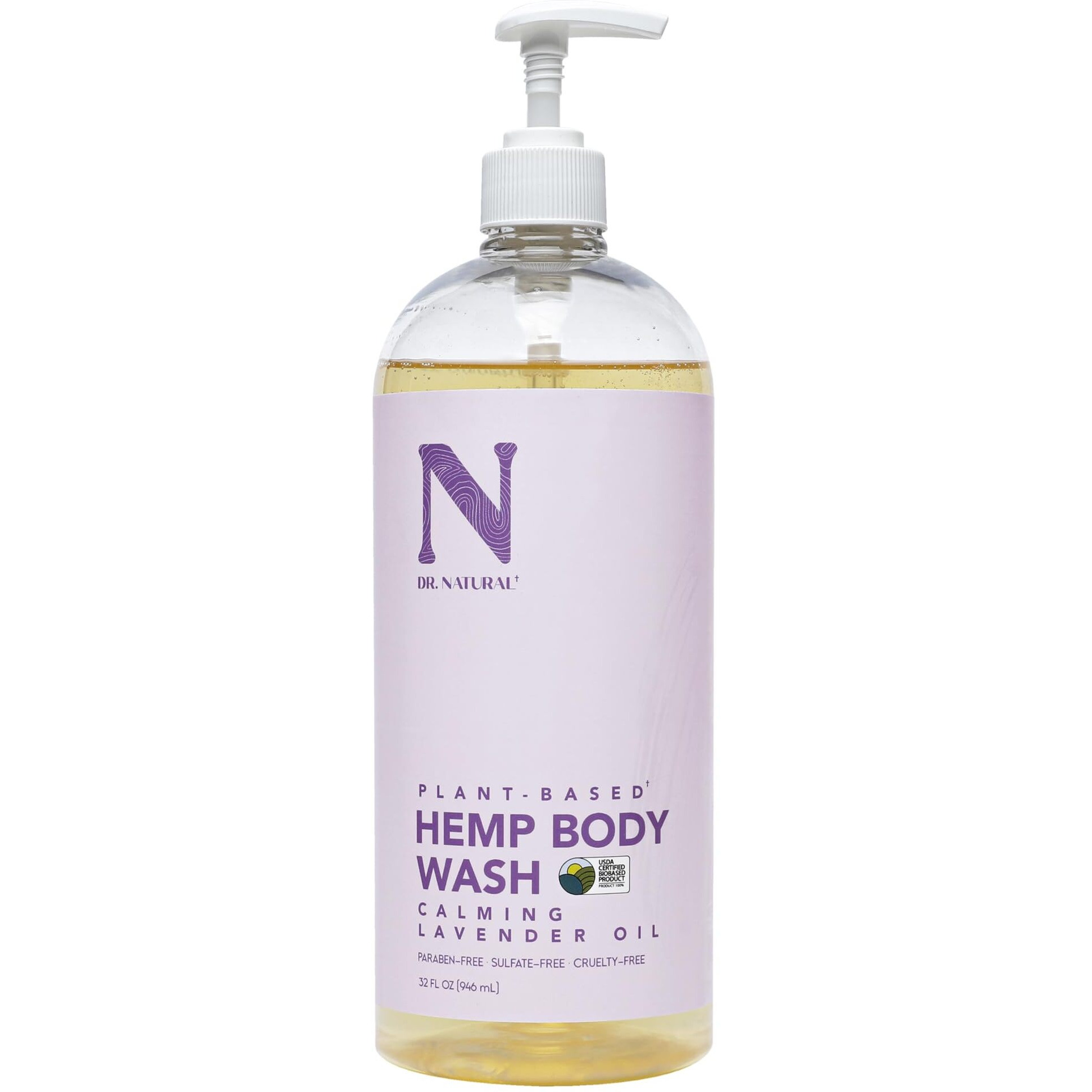 Body Wash - Hemp with Lavender by Dr. Natural for Unisex - 32 oz Body Wash