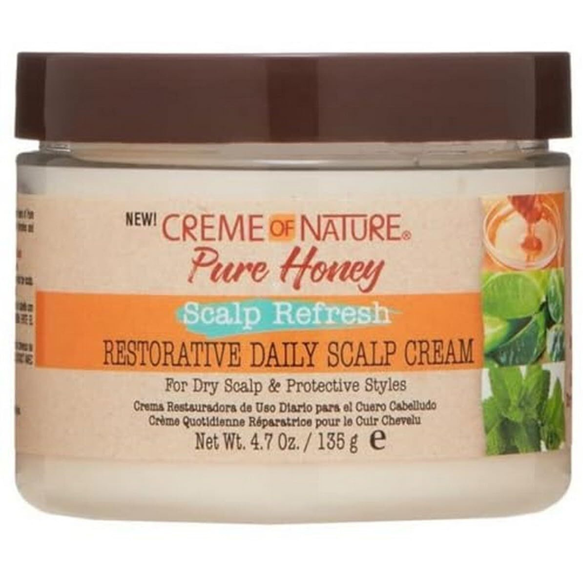 Creme of Nature Scalp Refresh Daily Cream, Restorative Leave-In Cream 4.76 Oz