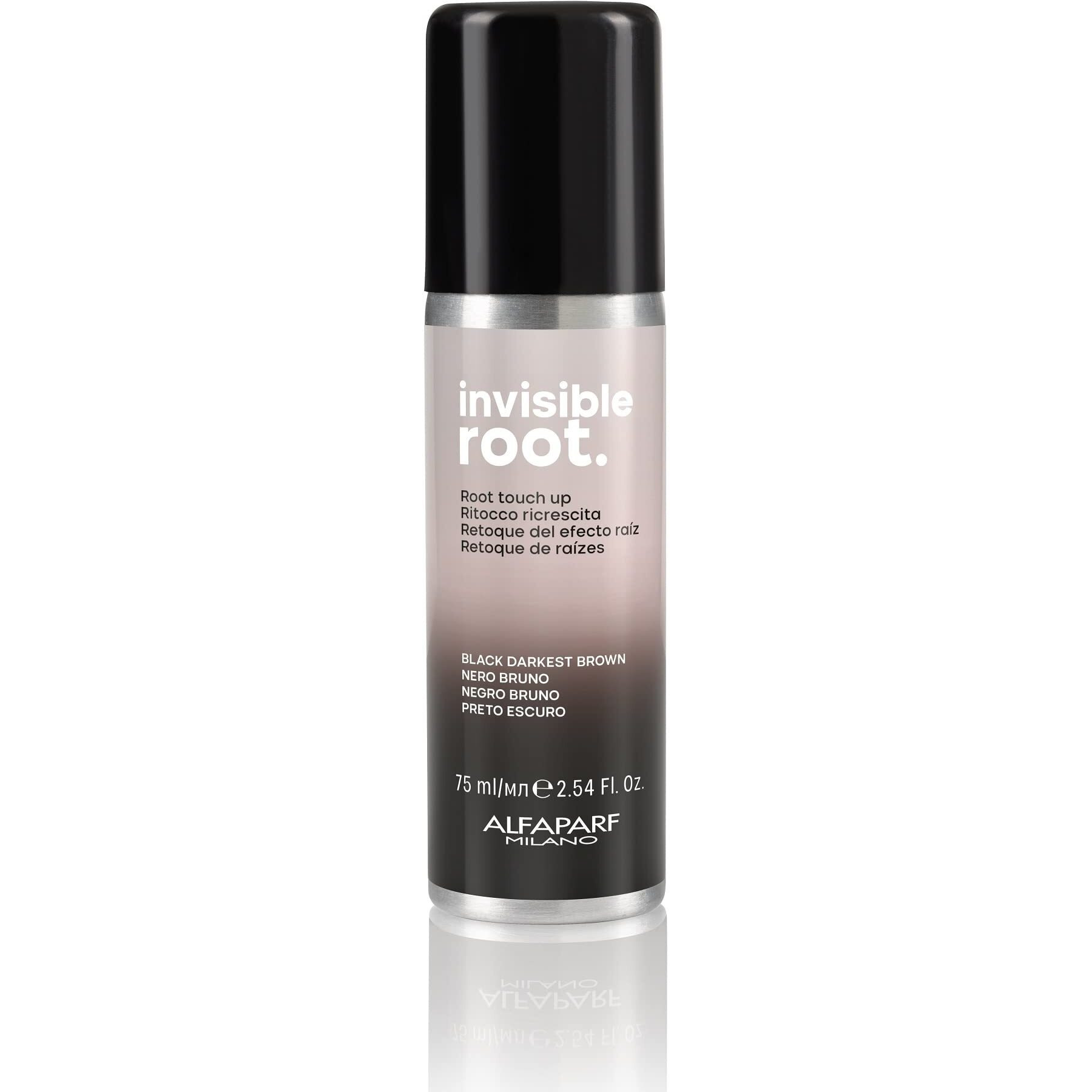 Invisible Root Touch Up Spray - Black Darkest Brown by Alfaparf Milano for Unisex - 2.54 oz Hair Color