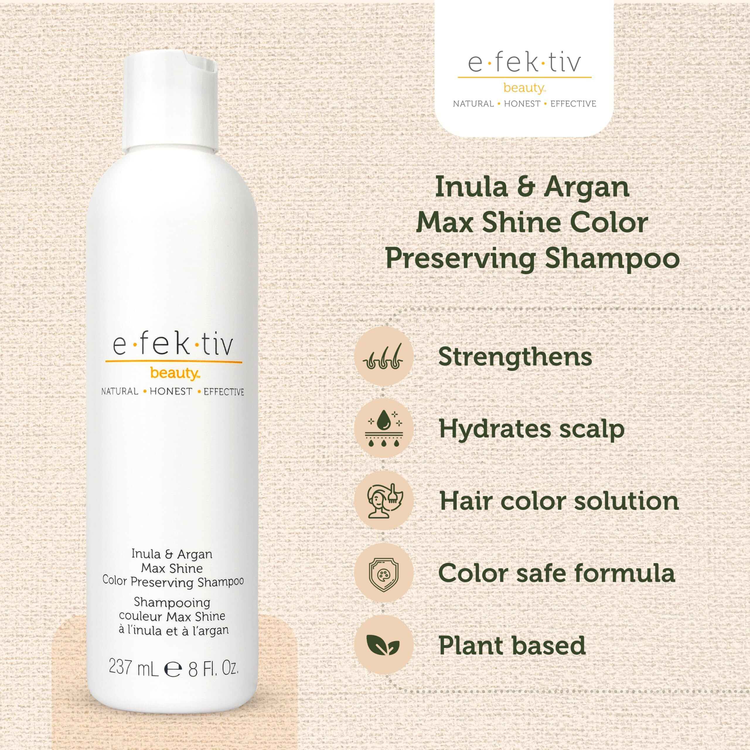 Inula Plus Argan Max Shine Color Preserving Shampoo by e.fek.tiv for Unisex - 8 oz Shampoo