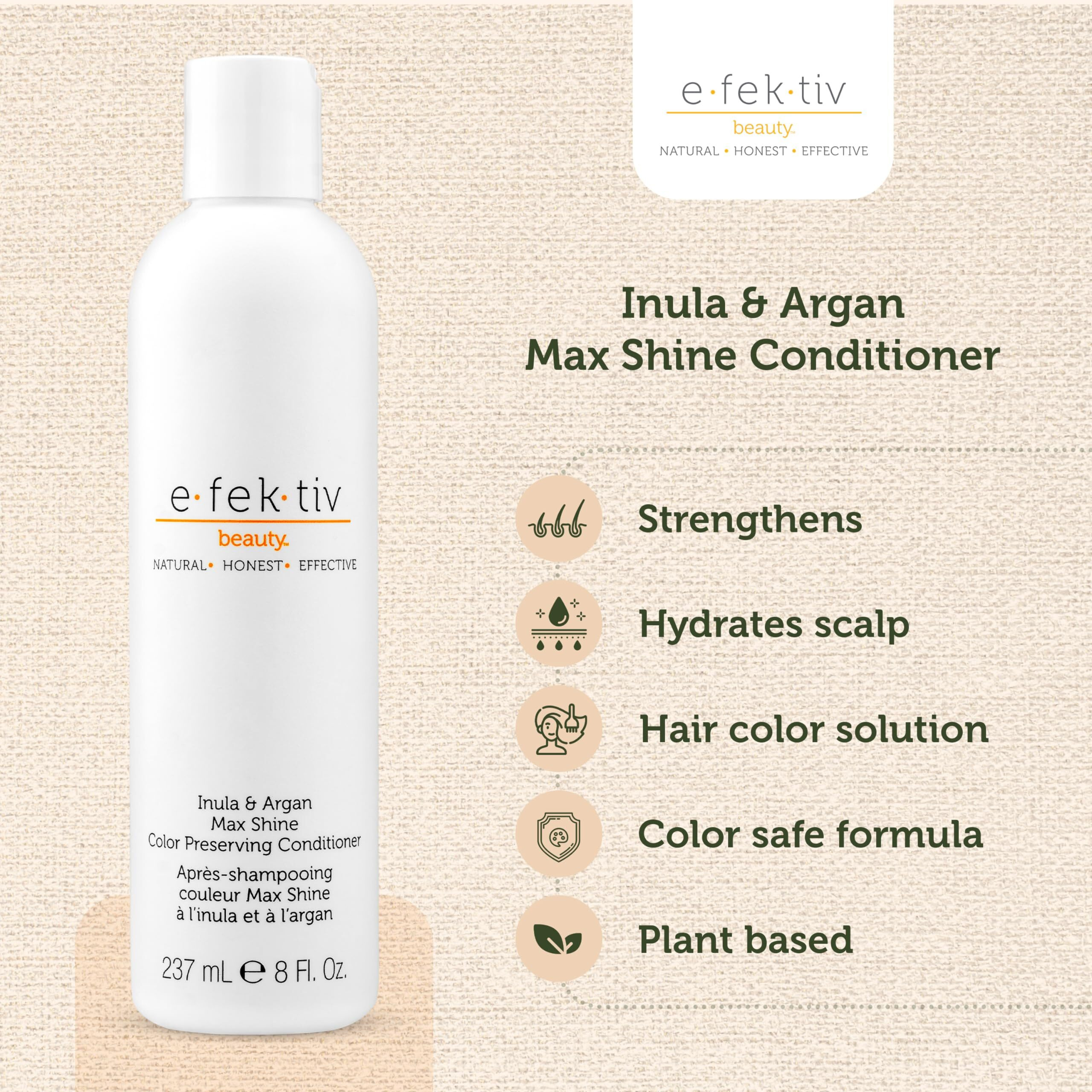 Inula Plus Argan Max Shine Color Preserving Conditioner by e.fek.tiv for Unisex - 8 oz Conditioner