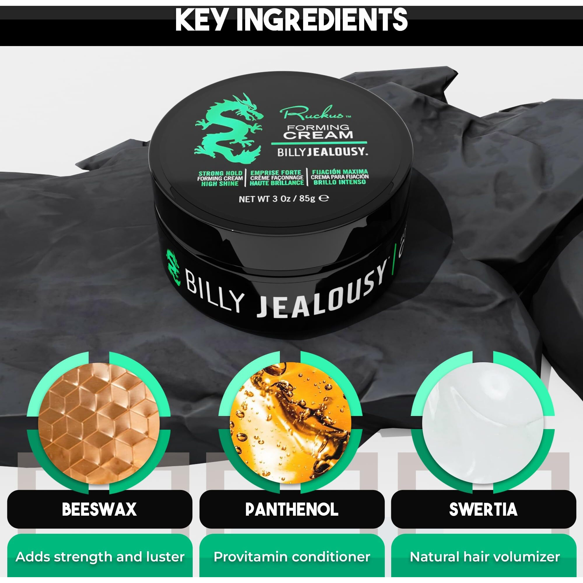 Ruckus Forming Cream by Billy Jealousy for Men - 3 oz Cream
