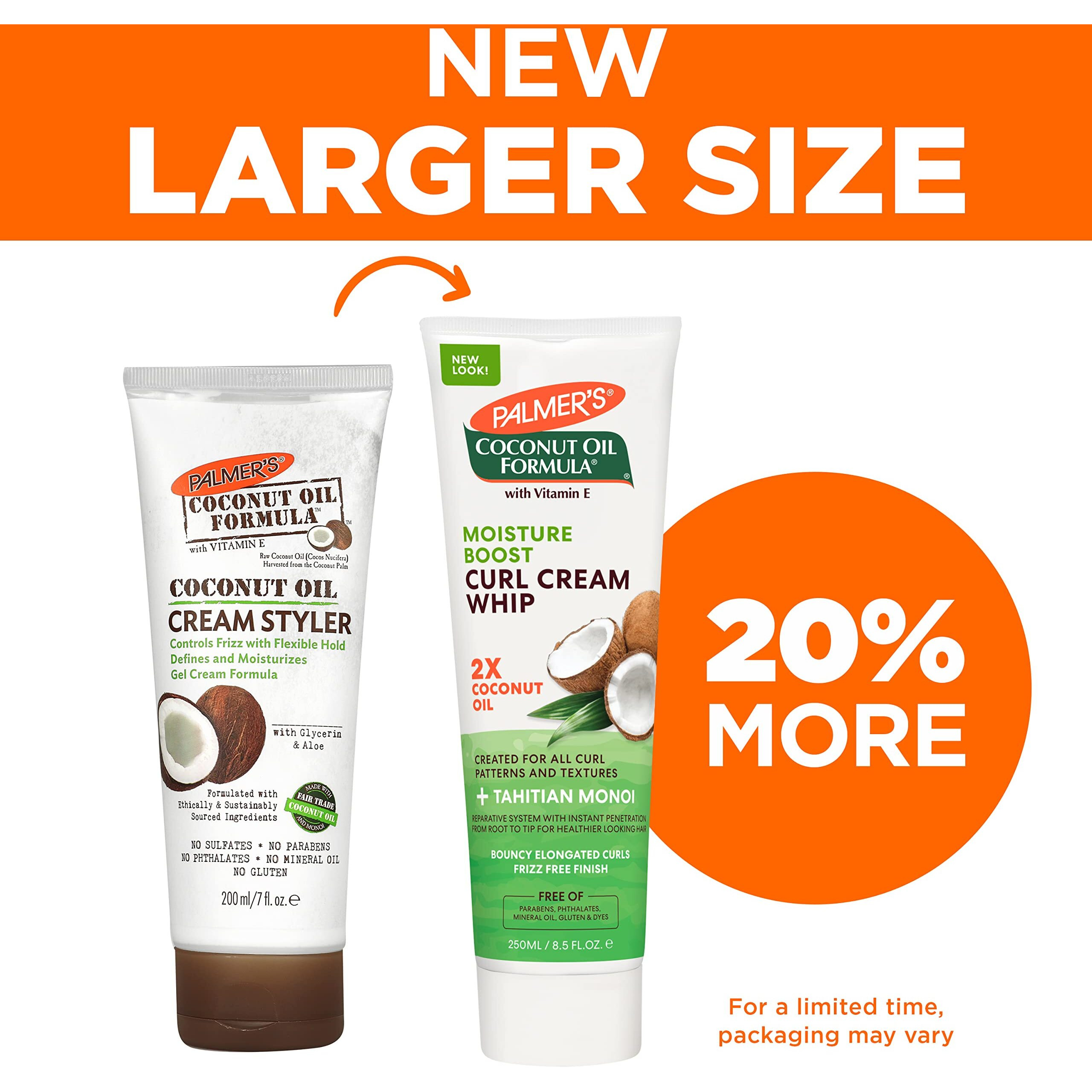 Palmer's Coconut Oil Formula Moisture Boost Curl Whip Cream, 8.5 oz.